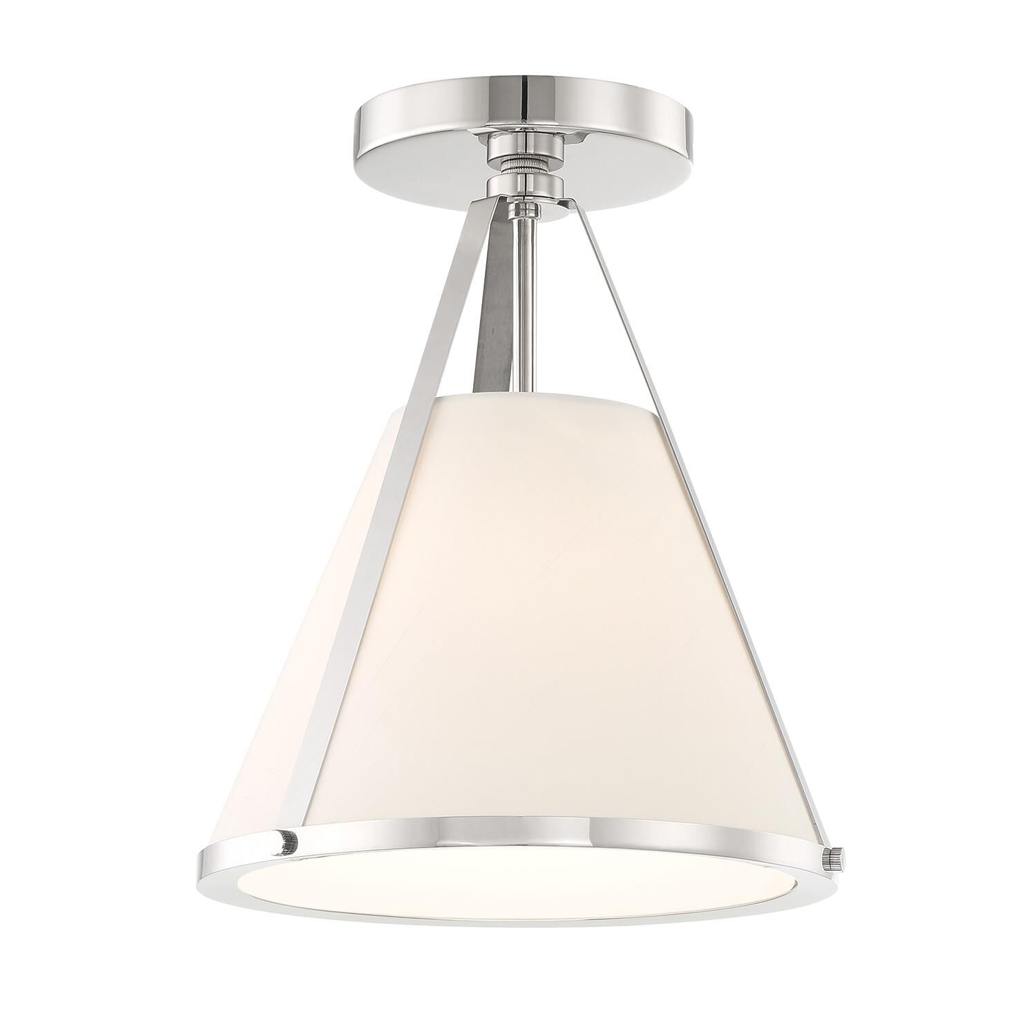 Shown in Polished Nickel finish and Silk shade