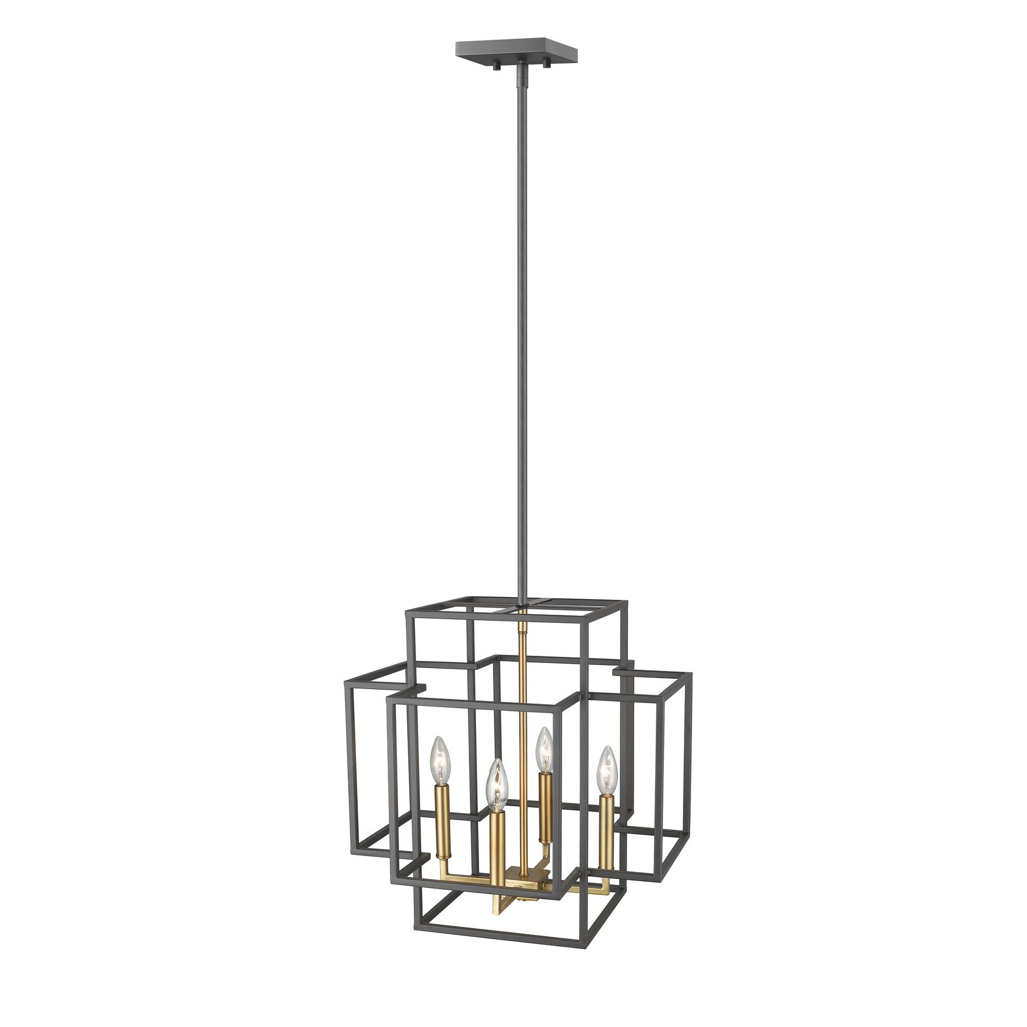 Shown in Bronze + Olde Brass finish and --- glass and --- shade