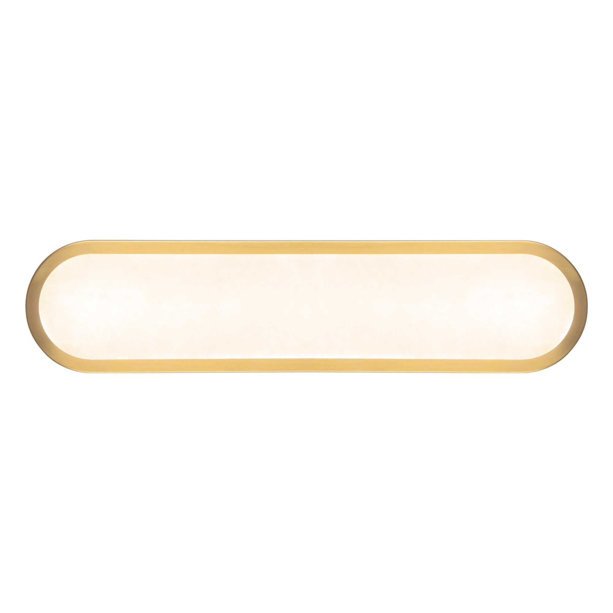 Shown in Brushed Gold finish and Alabaster glass