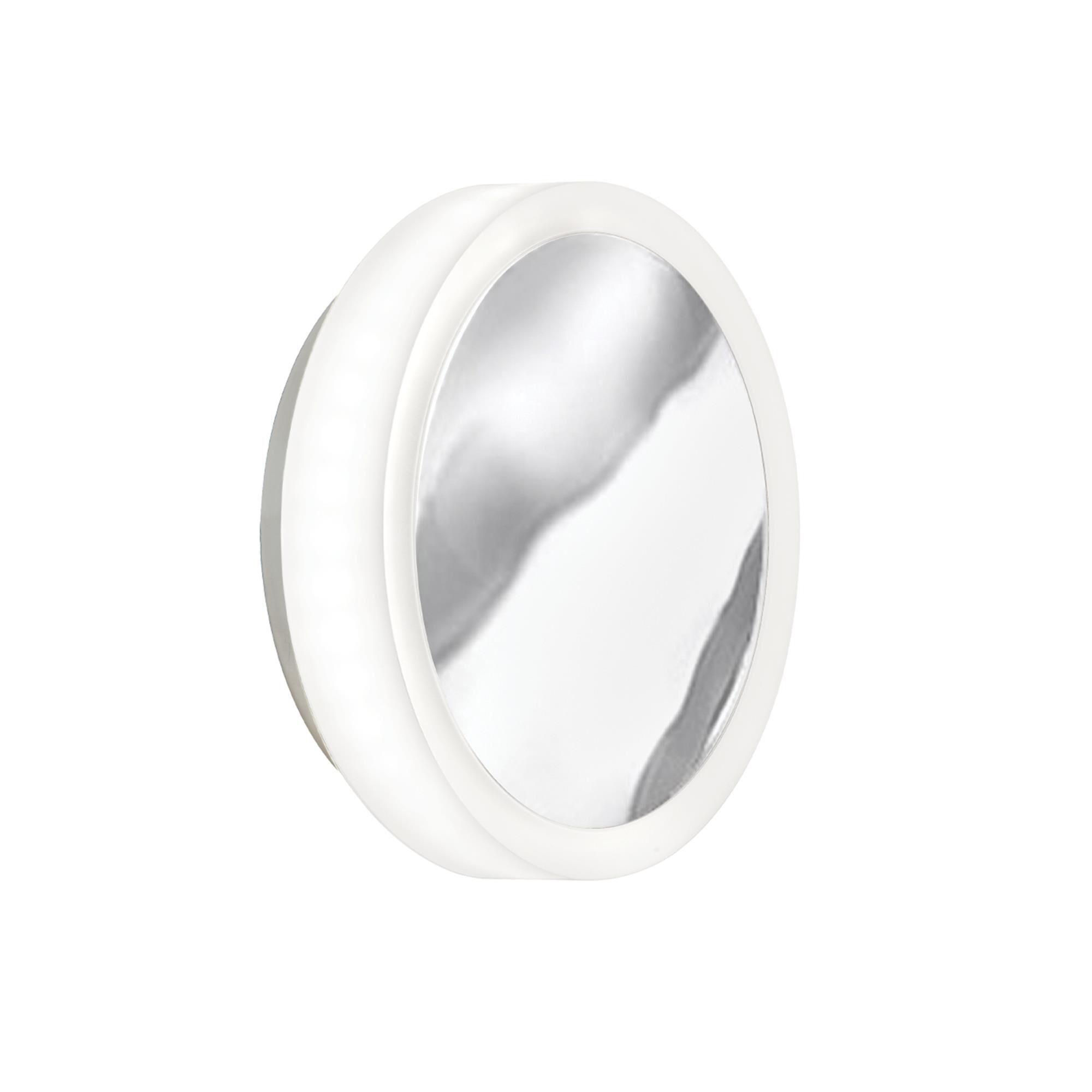 Shown in Polished Chrome and White finish