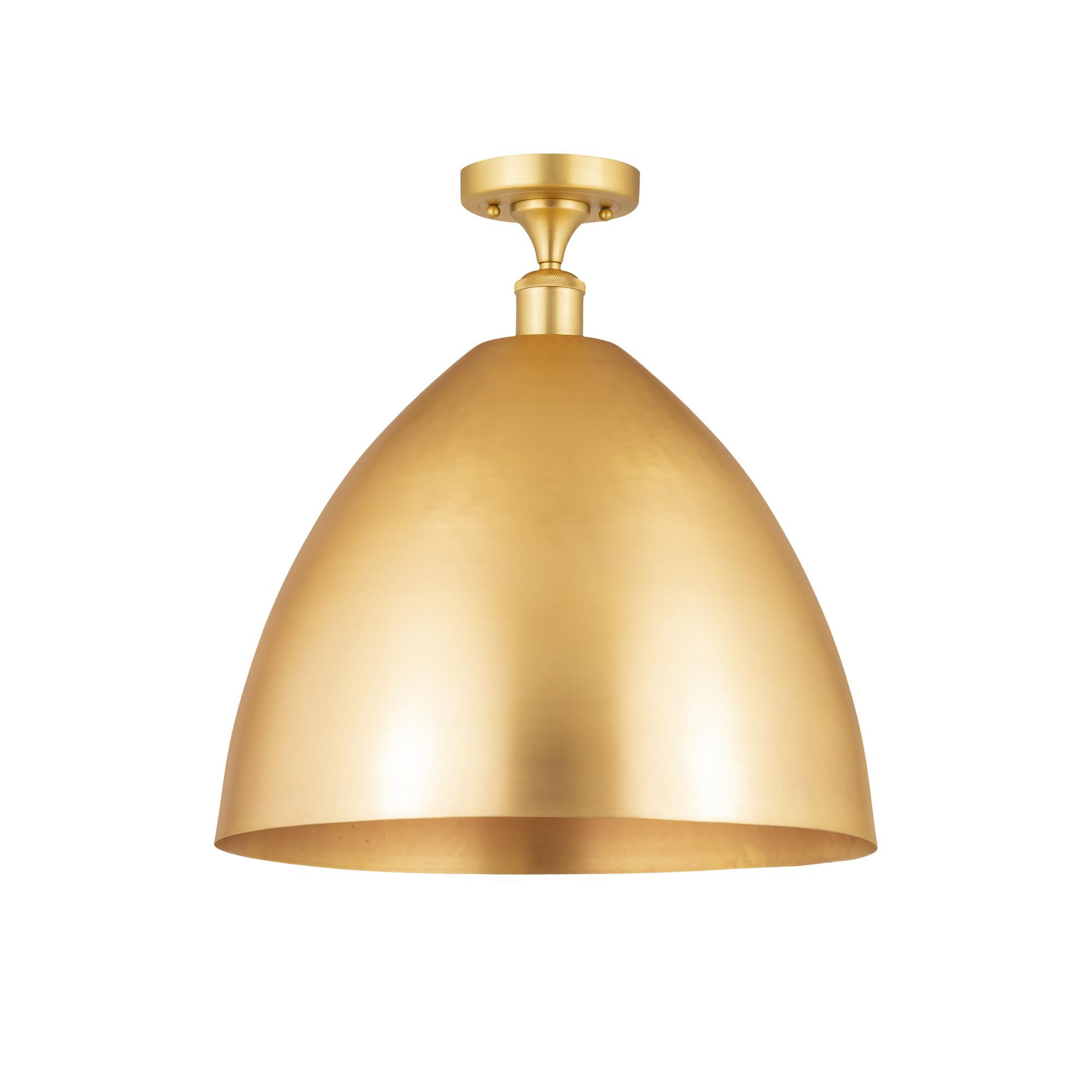Shown in Satin Gold finish and Satin Gold Ballston Dome shade