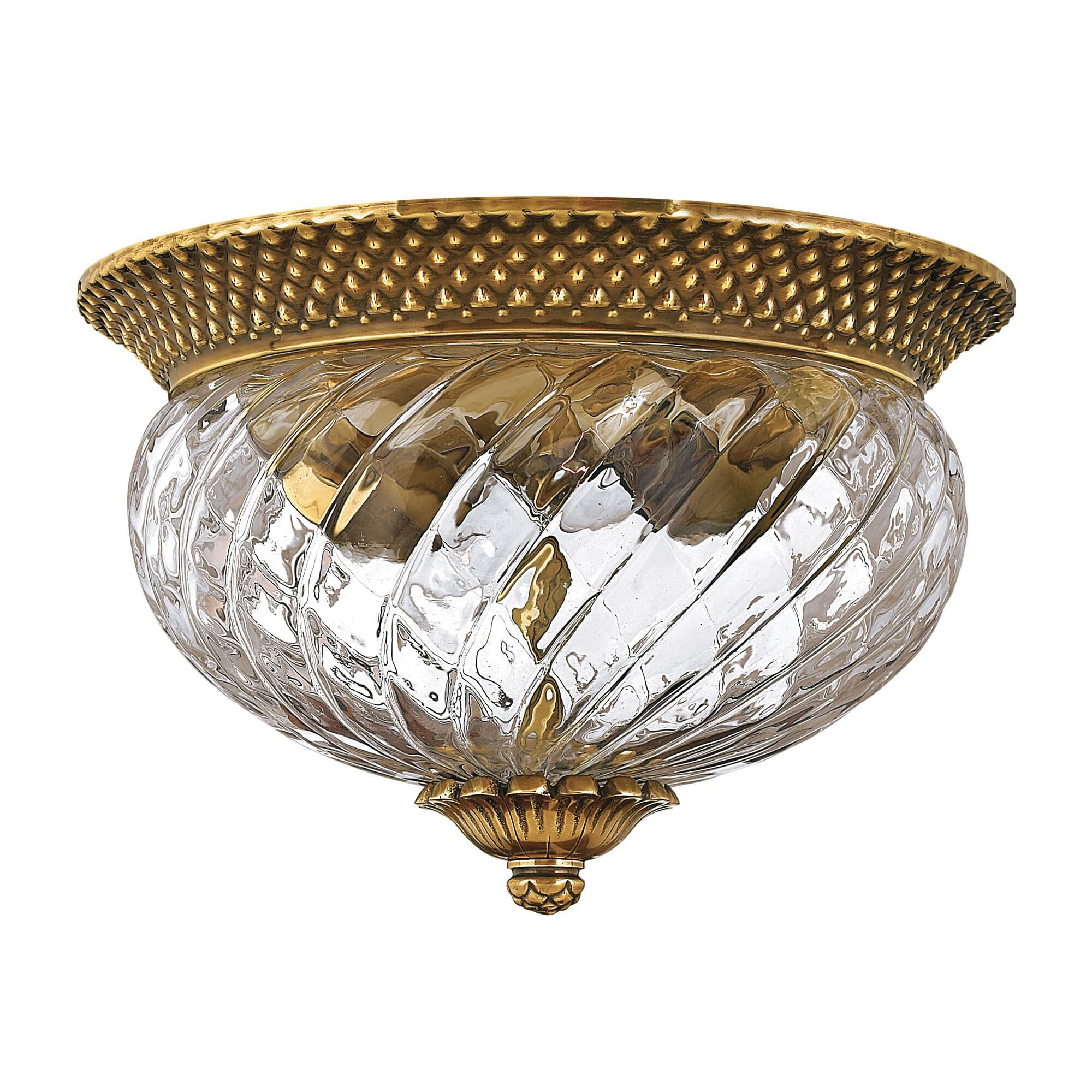 Plantation 12 Inch 2 Light Flush Mount,