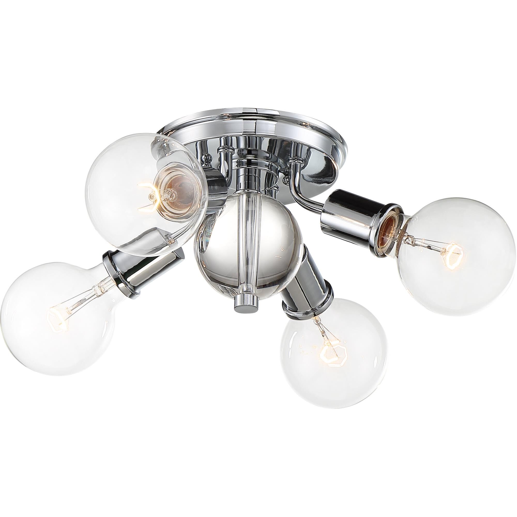 Bounce 18 Inch 4 Light Semi Flush Mount by Nuvo Lighting