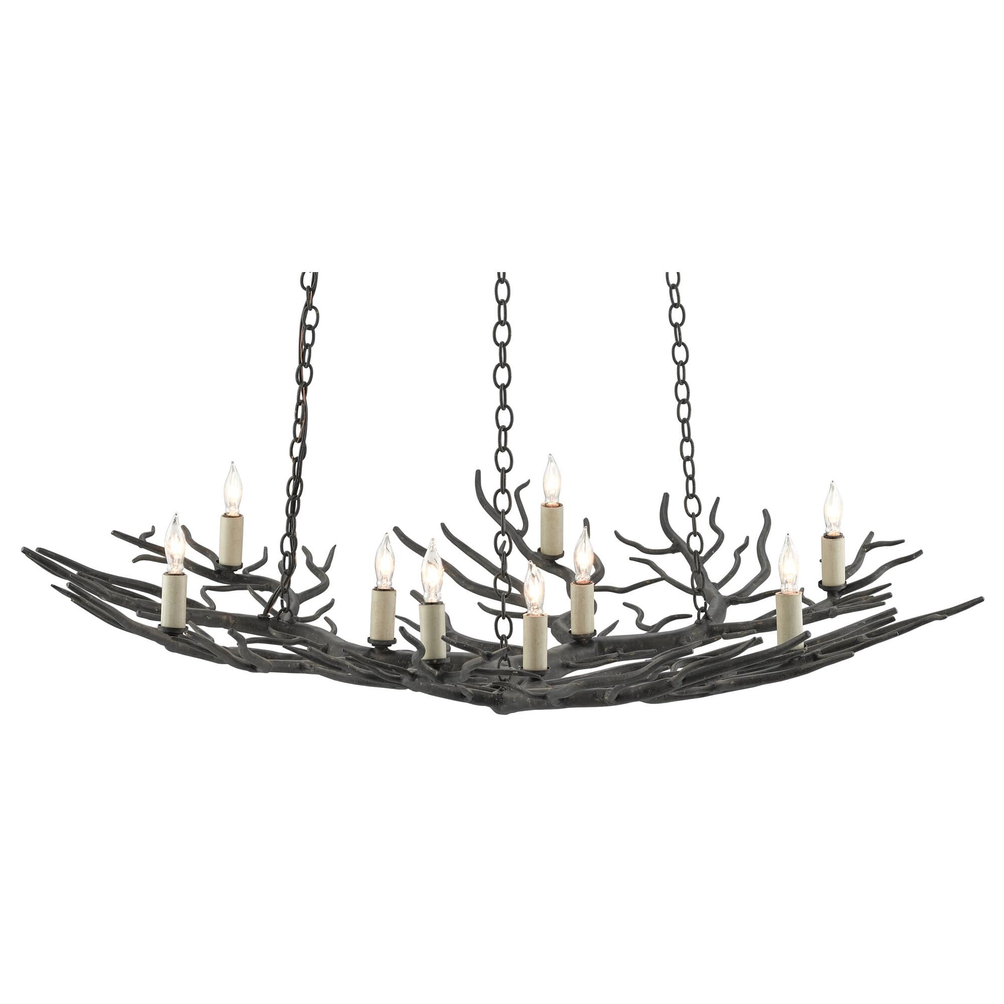 Rainforest 9 Light Chandelier by Currey and Company