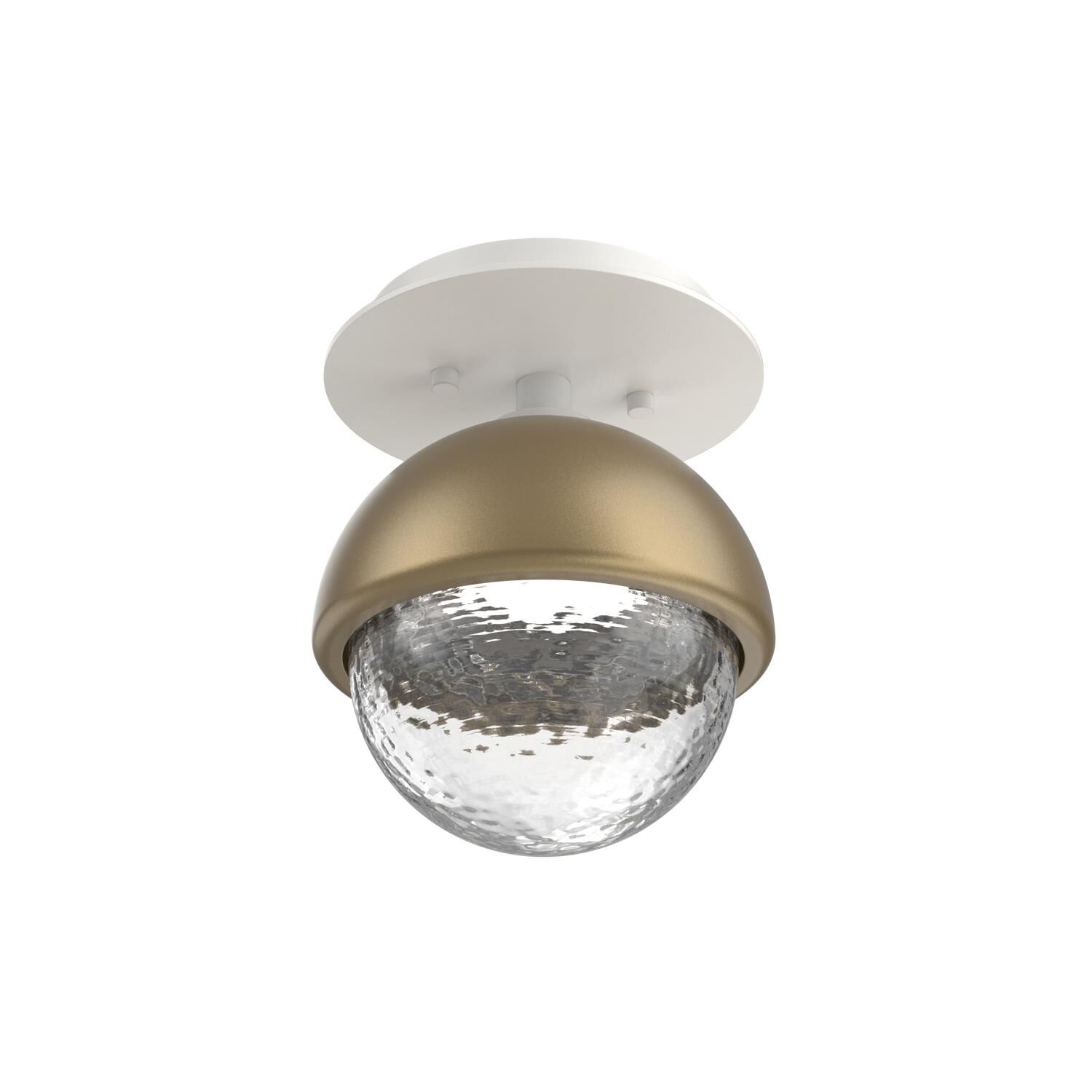 Shown in Salt White finish and Clear glass and Gilded Brass accent