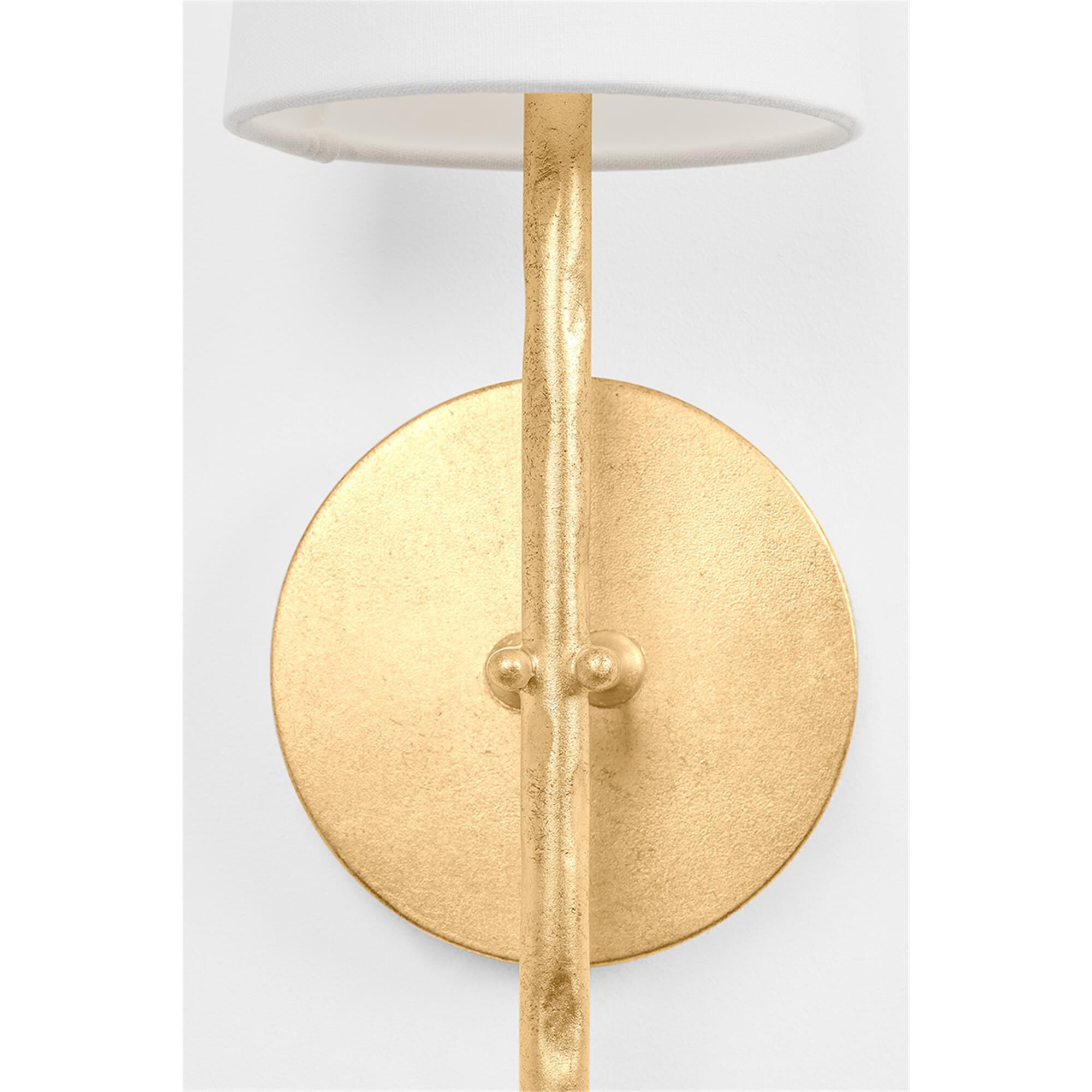 Shown in Vintage Gold Leaf finish and White shade