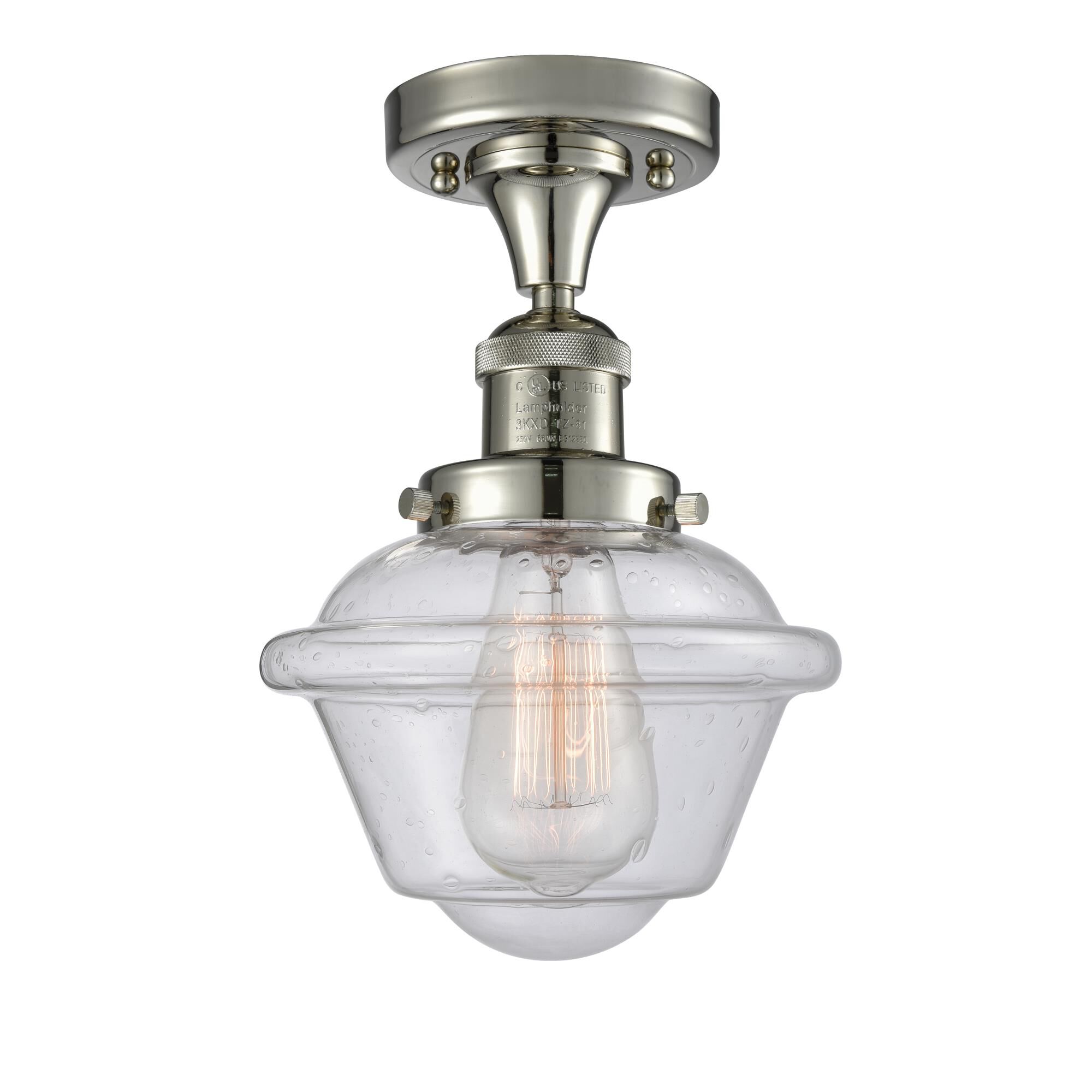 Bruno Marashlian Small Oxford 7 Inch 1 Light Semi Flush Mount by Innovations Lighting
