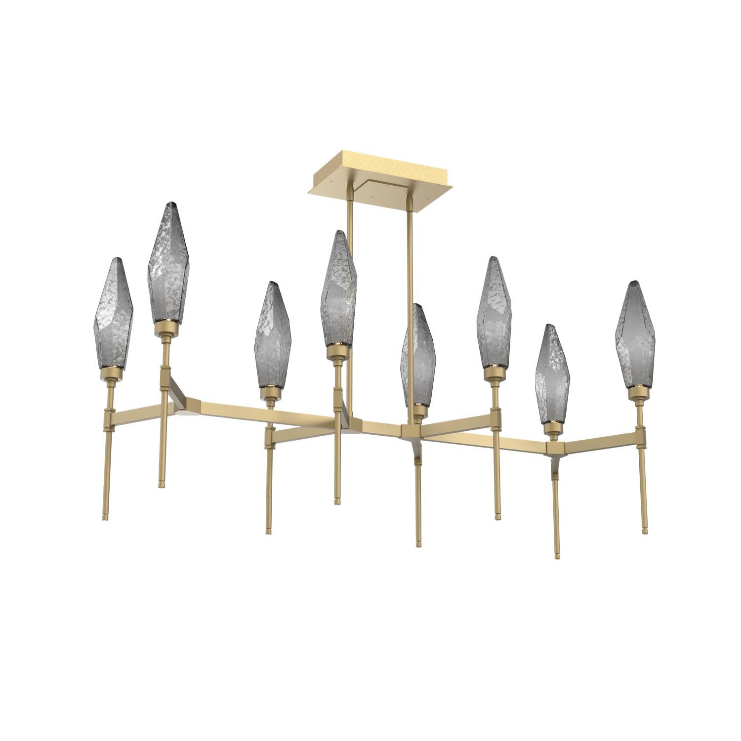 Rock Crystal Linear Suspension Light by Hammerton Studio