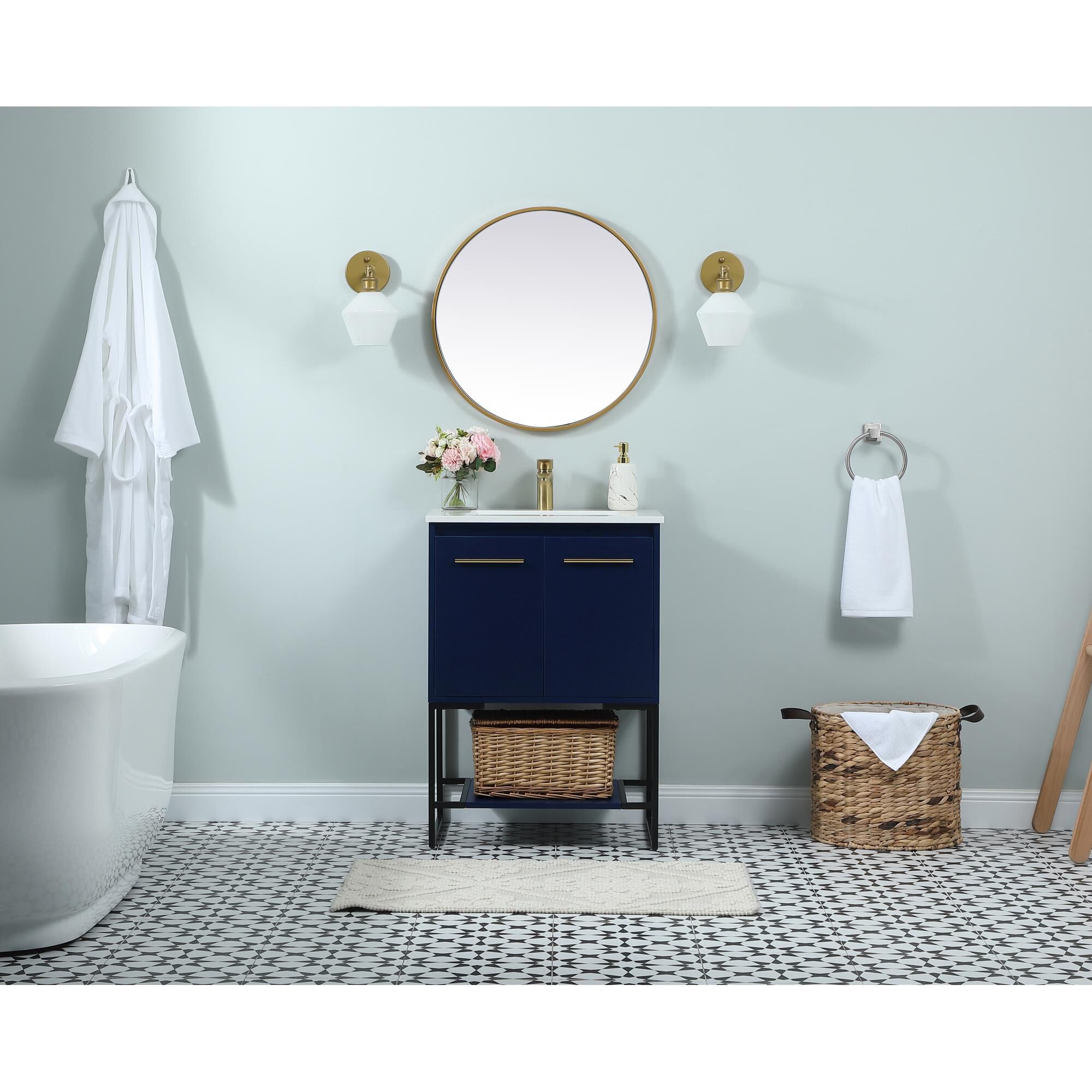 Shown in Blue finish