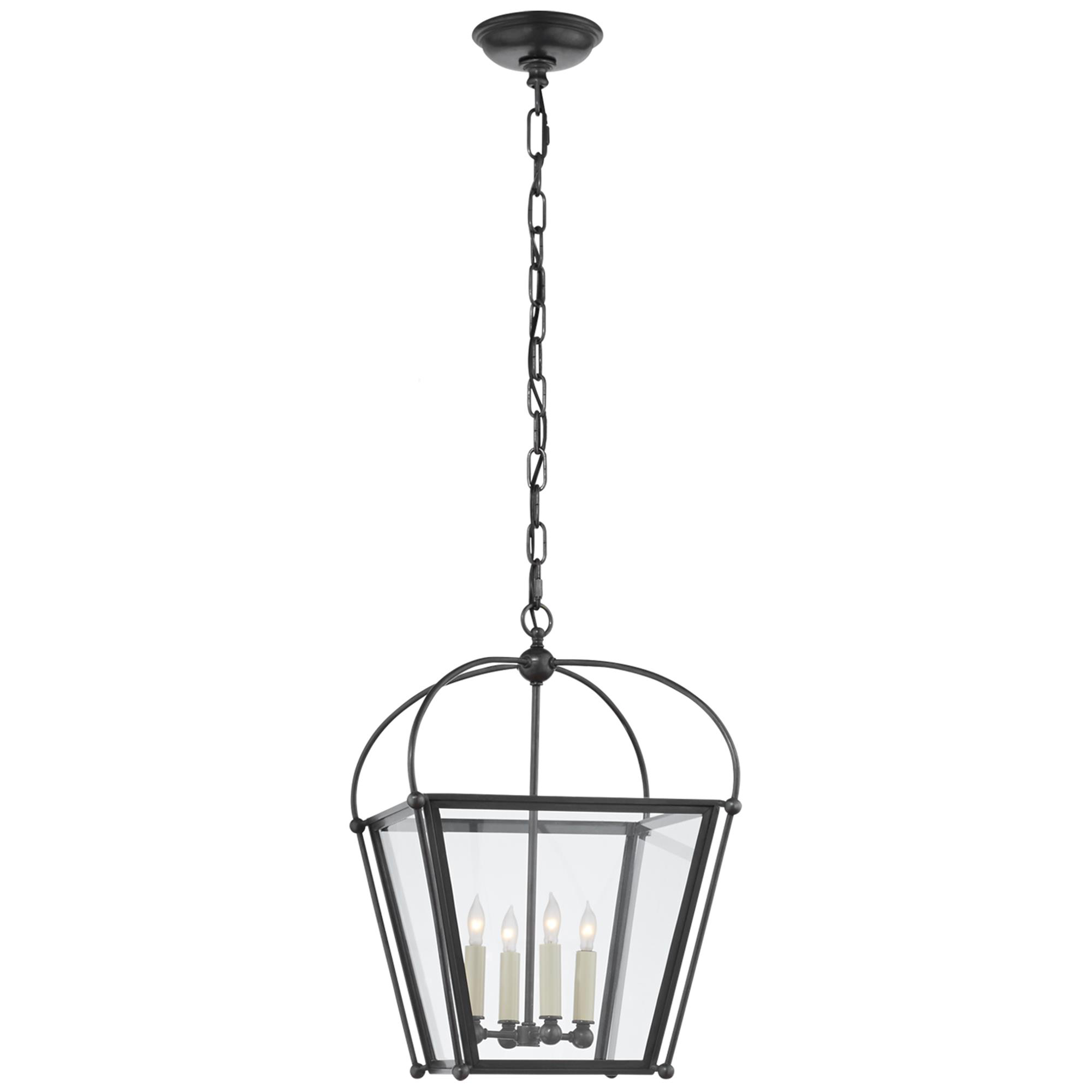 Shown in Bronze finish and Clear glass