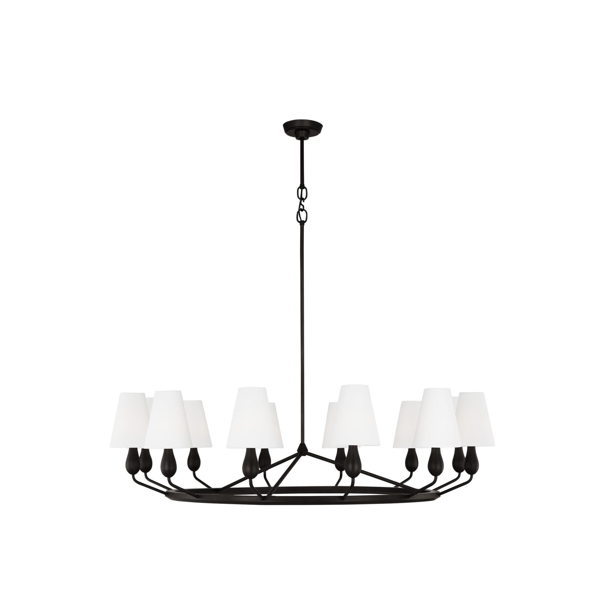 Thomas O'Brien Ziba 48 Inch 12 Light Chandelier by Visual Comfort Studio Collection