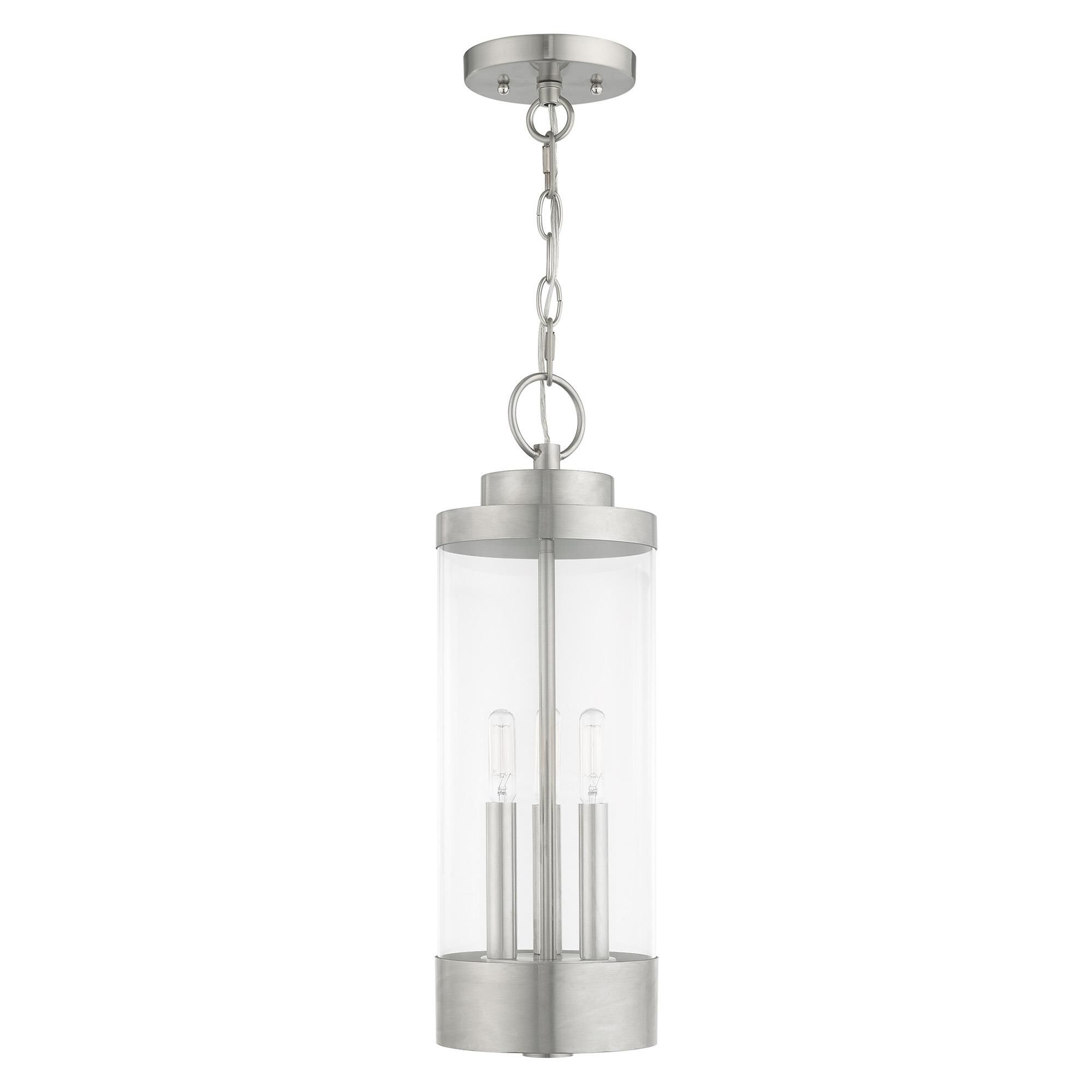 Hillcrest 20 Inch Tall 3 Light Outdoor Hanging Lantern by Livex Lighting