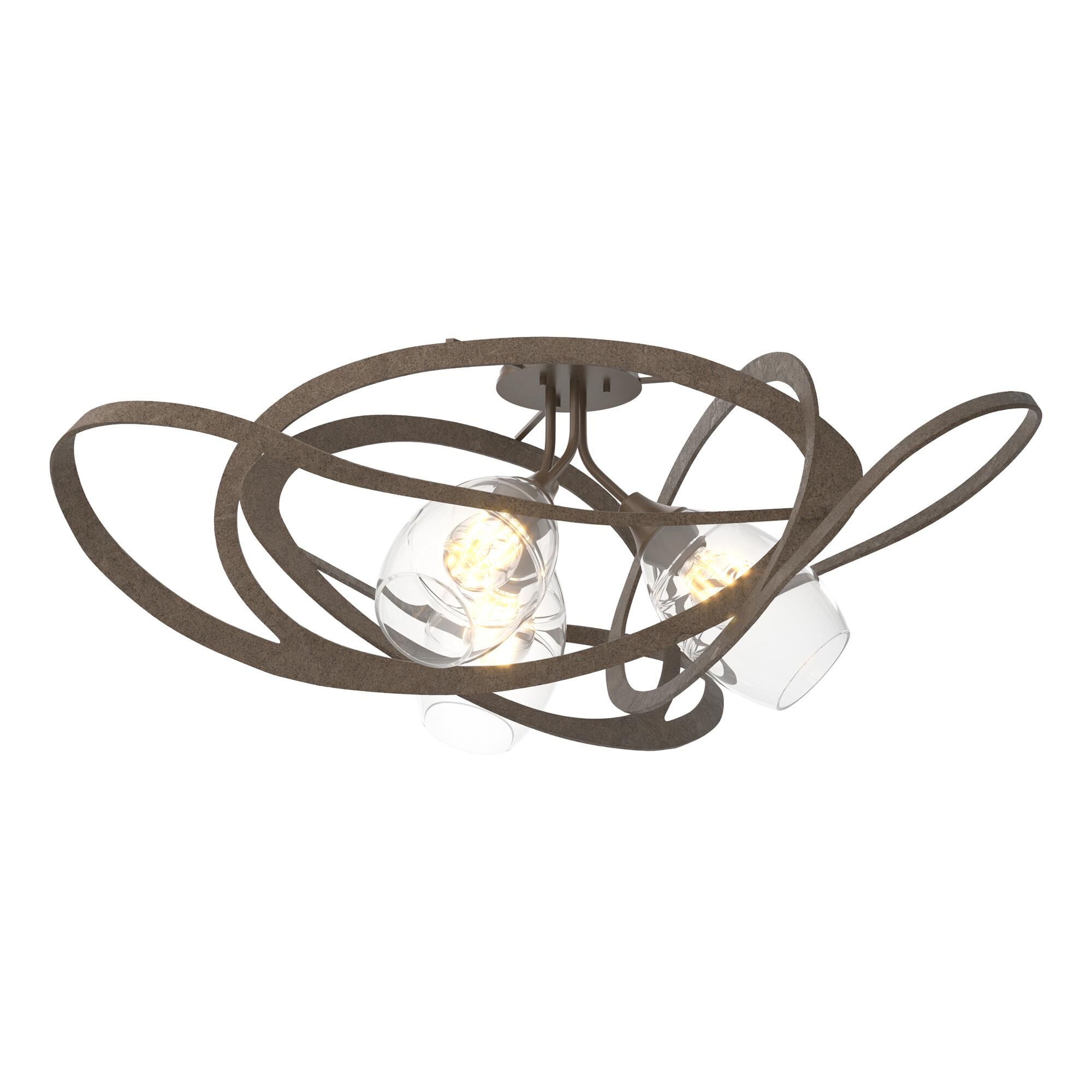 Shown in Bronze finish and Clear  glass