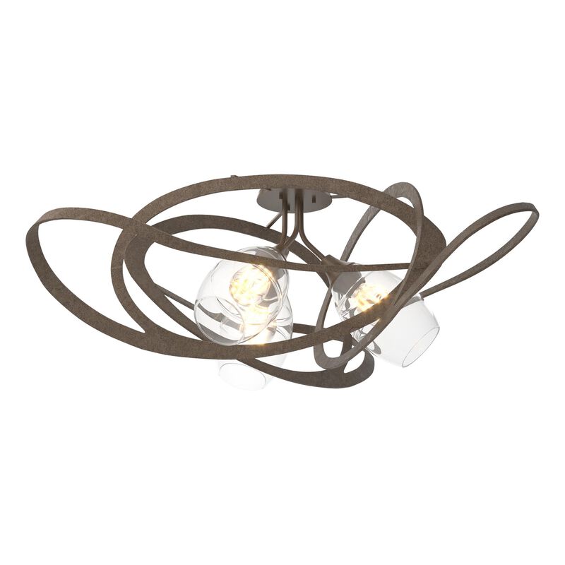 Nest 37 Inch 3 Light Semi Flush Mount by Hubbardton Forge