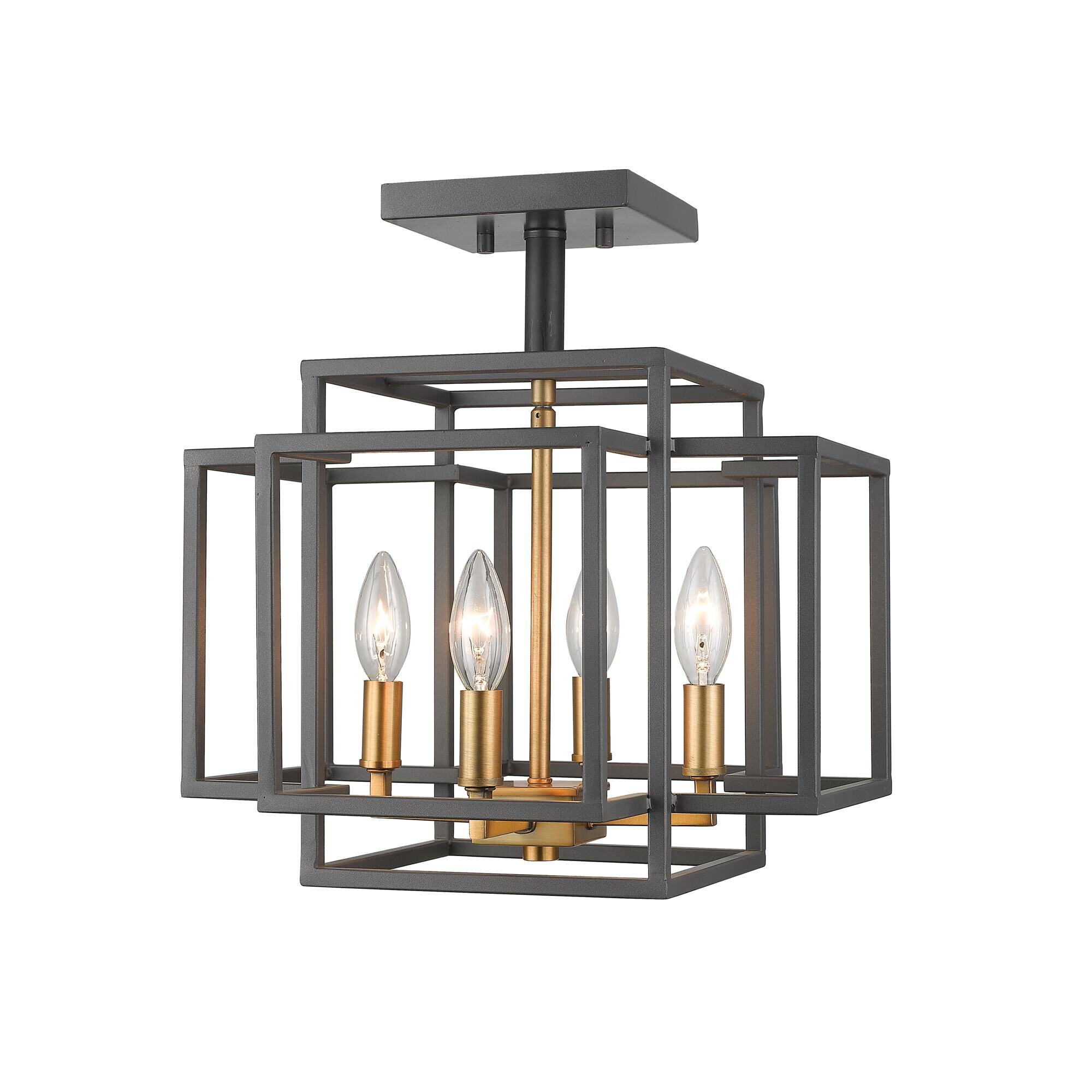 Shown in Bronze + Olde Brass finish and --- glass and --- shade