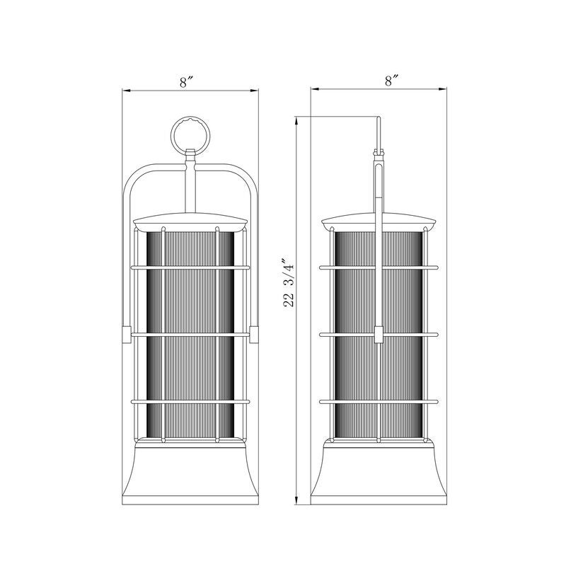 Rivamar 23 Inch Outdoor Hanging Lantern by Eurofase Lighting