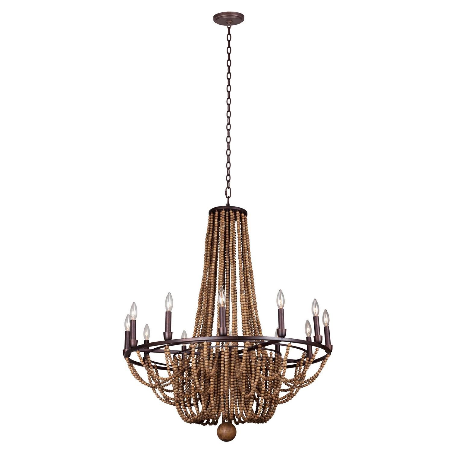 Beechwood 34 Inch 12 Light Chandelier by Kalco Lighting