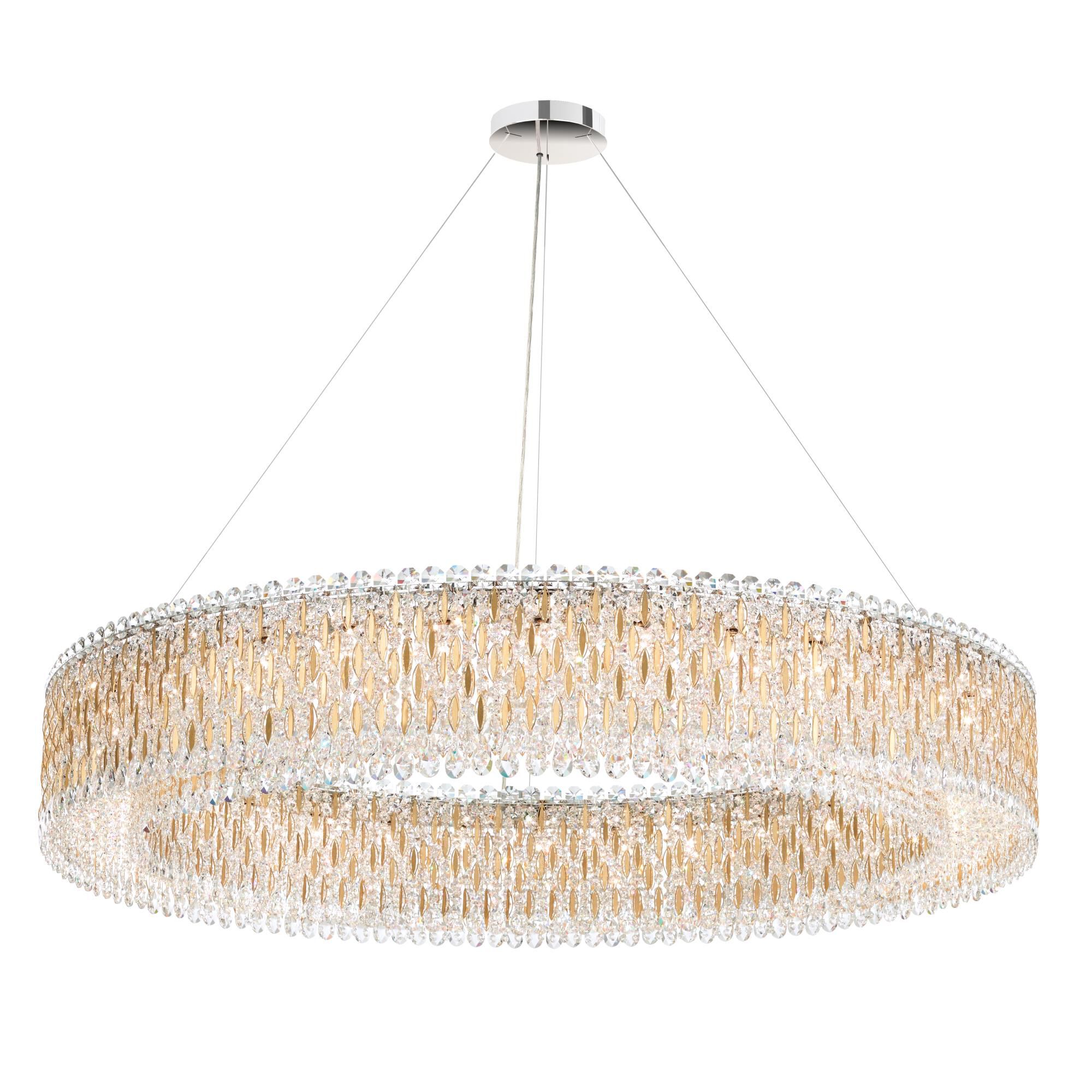 Shown in Heirloom Gold finish and Clear Heritage crystal