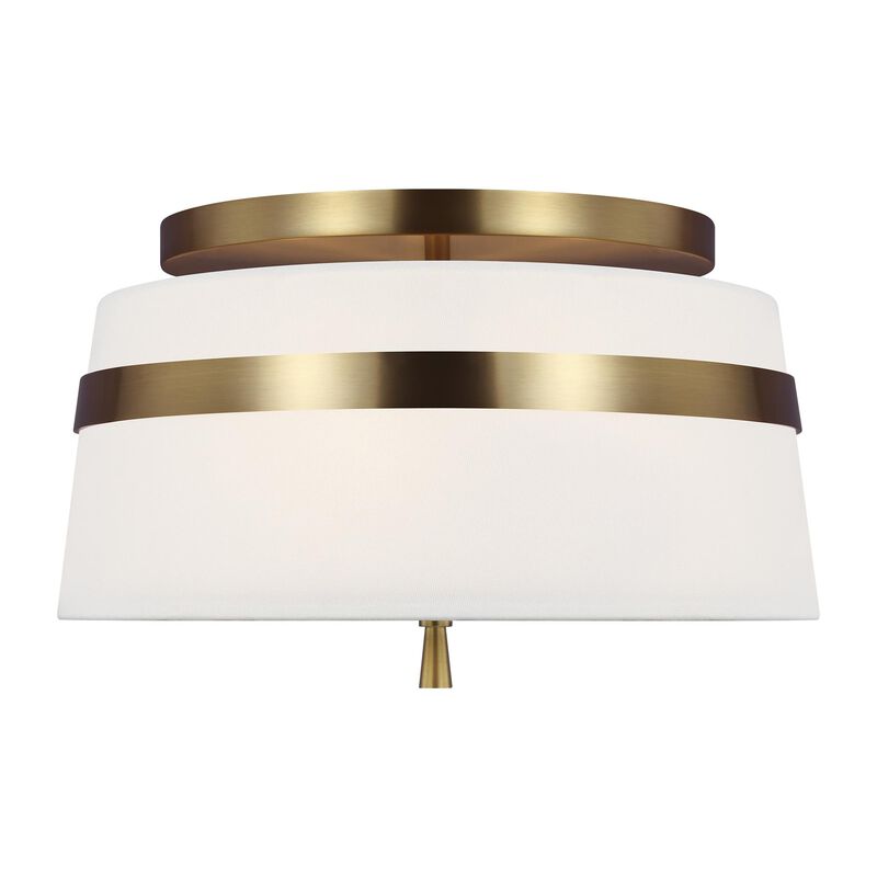 Alexa Hampton Cordtlandt 14 Inch 3 Light Semi Flush Mount by Visual Comfort Studio
