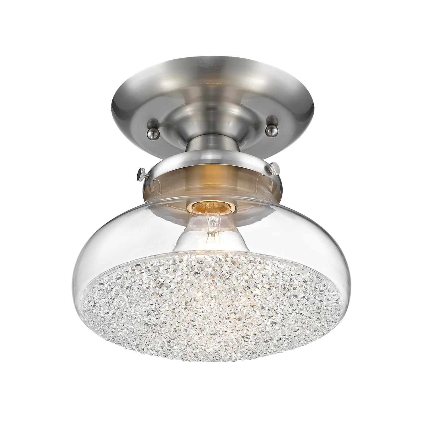 Asha 8 Inch 1 Light Semi Flush Mount by Golden Lighting