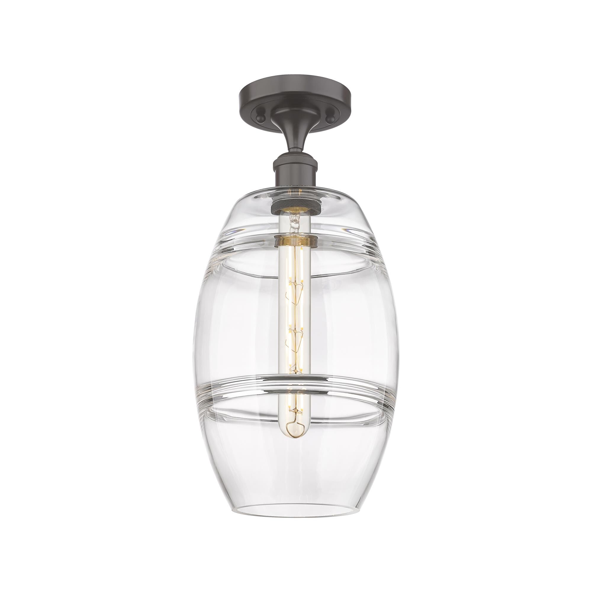 Shown in Oil Rubbed Bronze finish and Clear glass