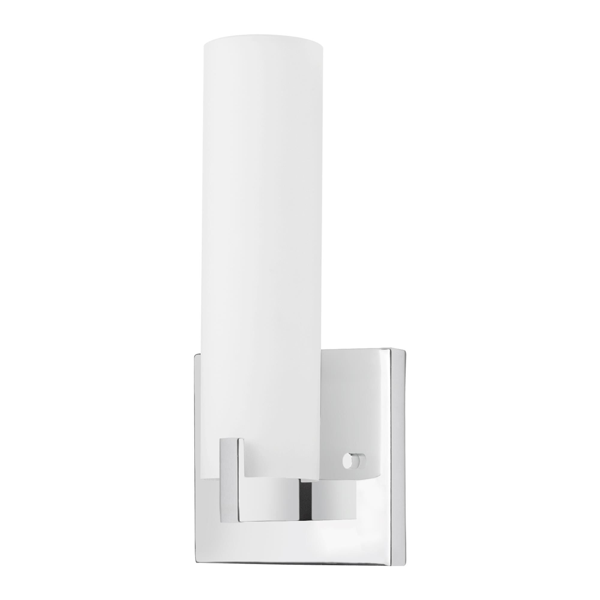 Shown in Chrome finish and White Opal glass