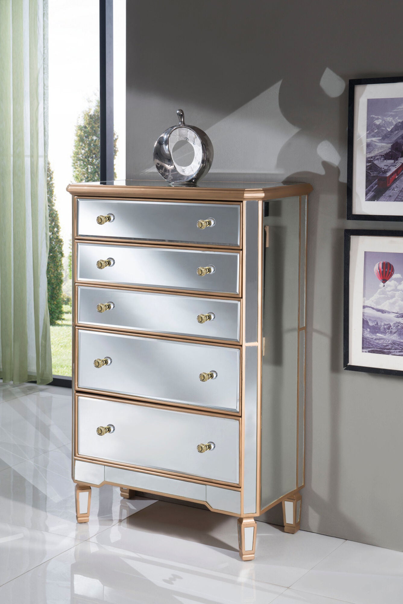 Shown in Hand Rubbed Antique Gold finish