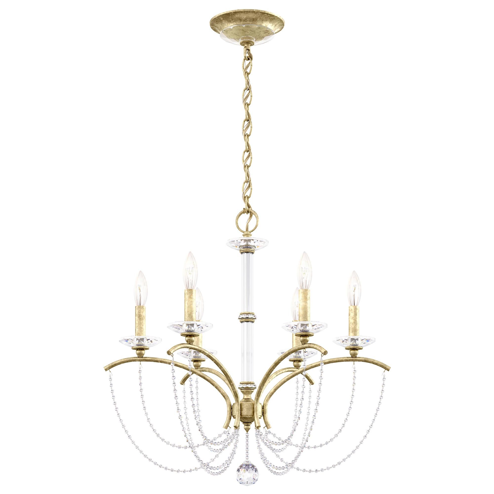Shown in Heirloom Silver finish and Clear Optic crystal