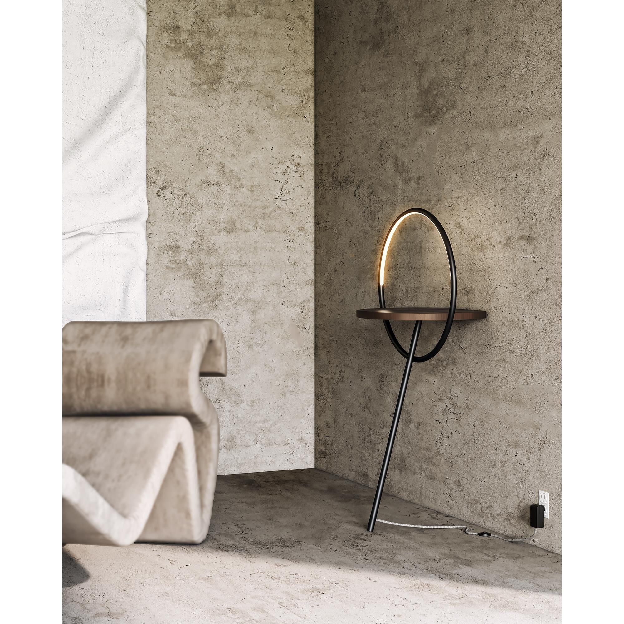 Shown in Black/Walnut finish