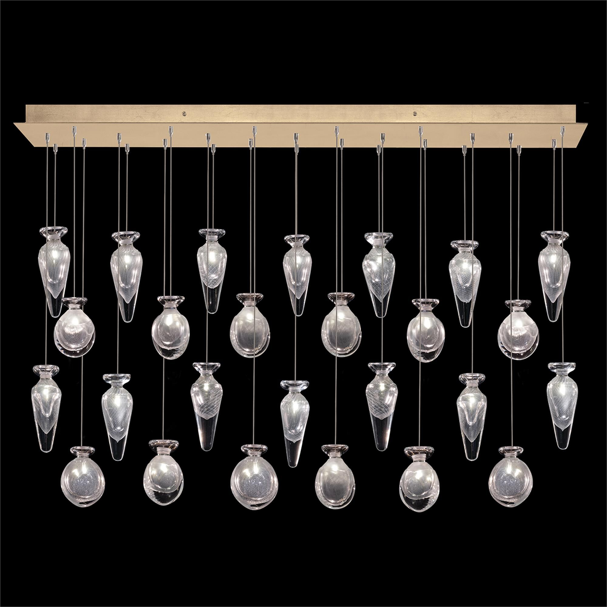 Shown in Gold finish and Clear Mix glass