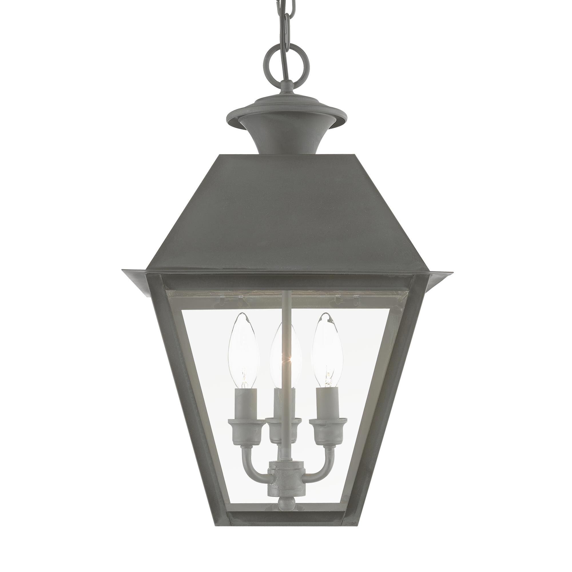 Wentworth 19 Inch Tall 3 Light Outdoor Hanging Lantern by Livex Lighting