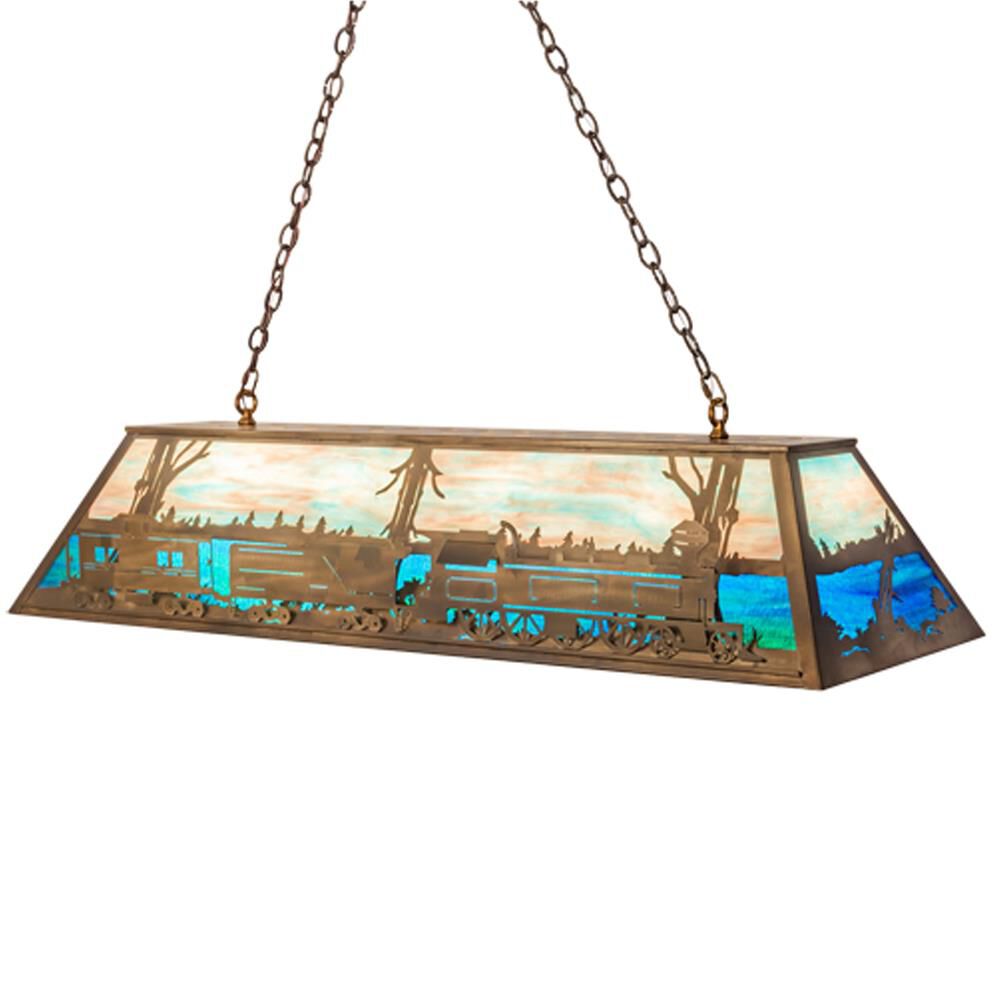 Train 60 Inch 9 Light Linear Suspension Light by Meyda Lighting