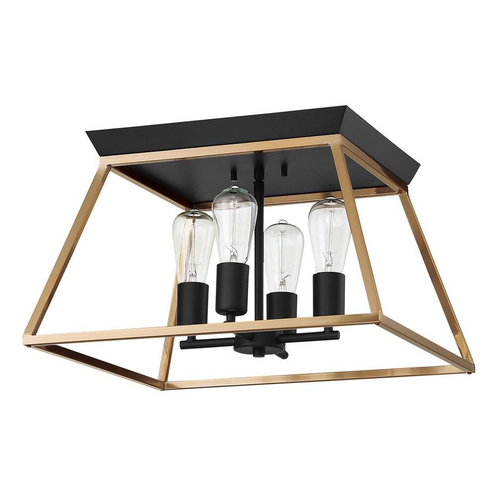 Eglo Paulino 18 Inch 4 Light Semi Flush Mount by Eglo Lighting