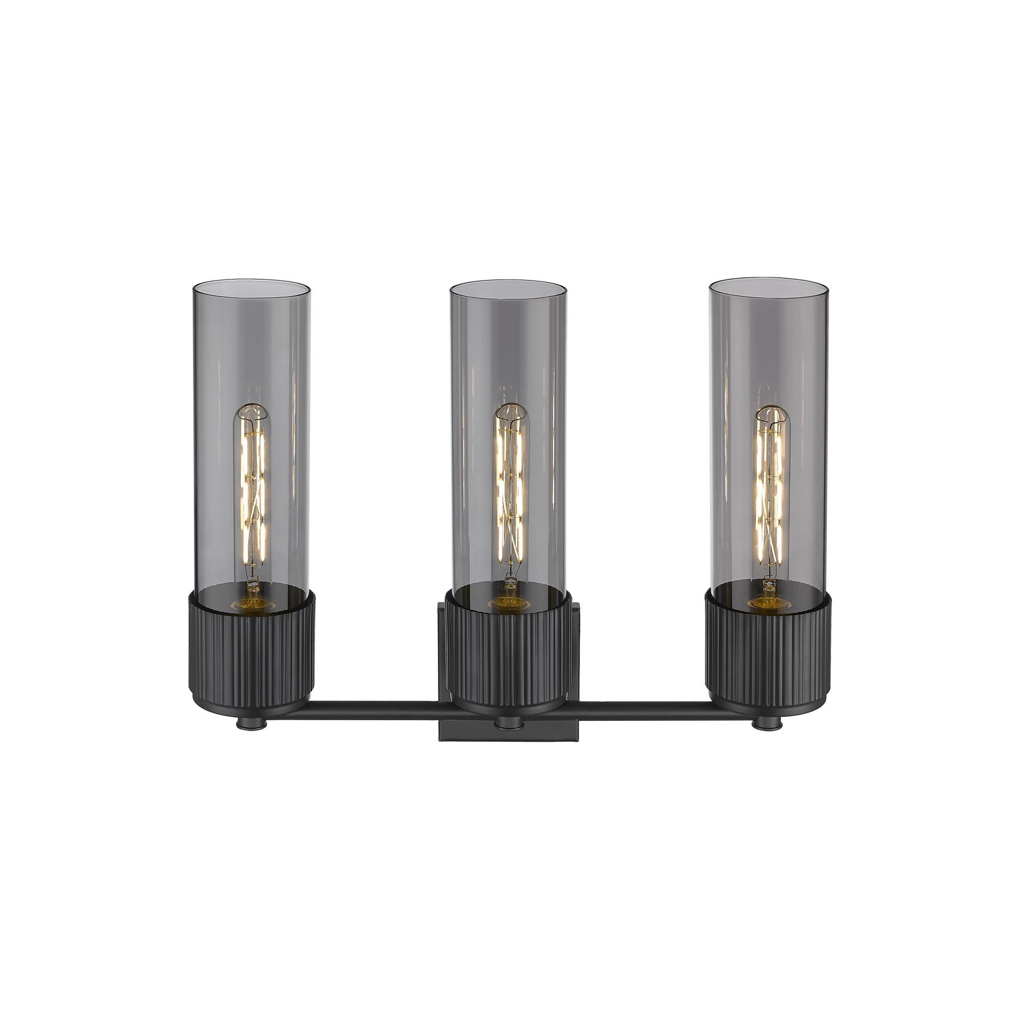 Shown in Matte Black finish and Plated Smoke glass