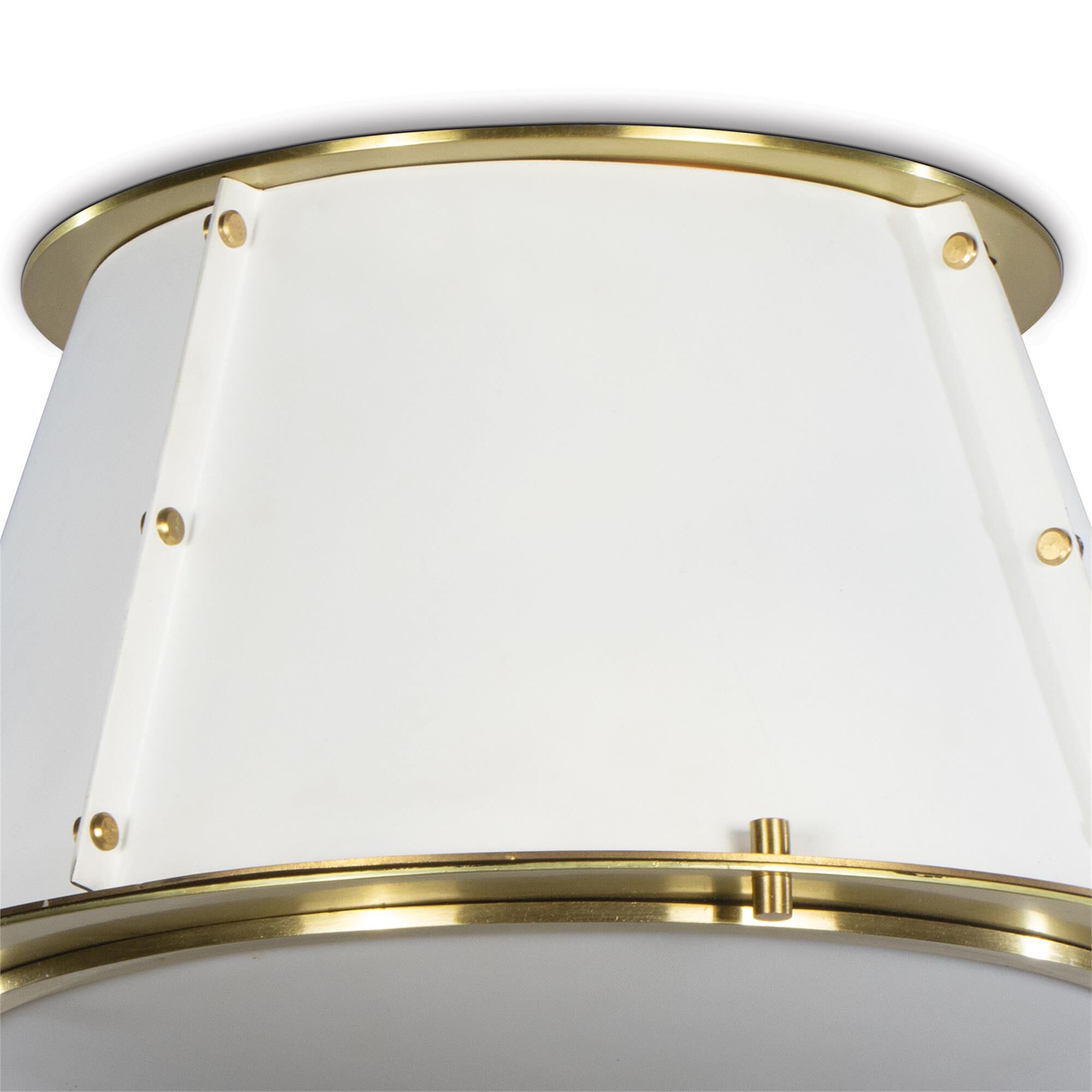 Shown in White finish and - None - shade