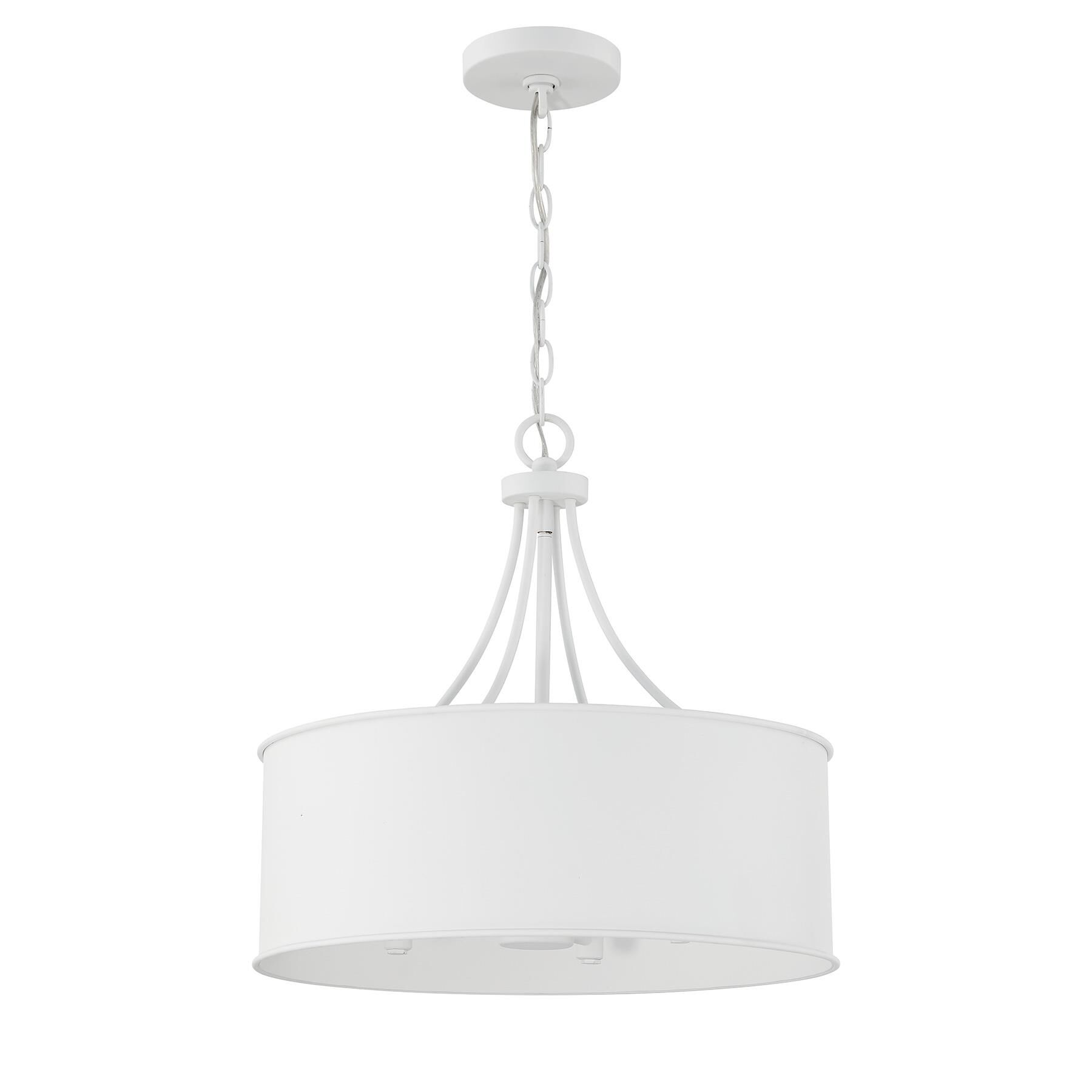 Shown in Bisque White finish and Metal shade