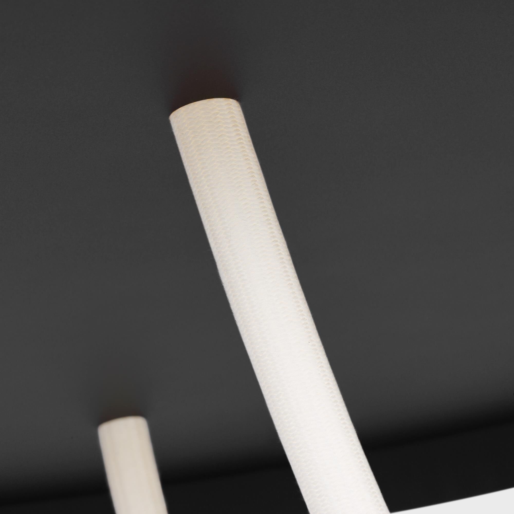 Shown in Nightshade Black finish and Rope shade