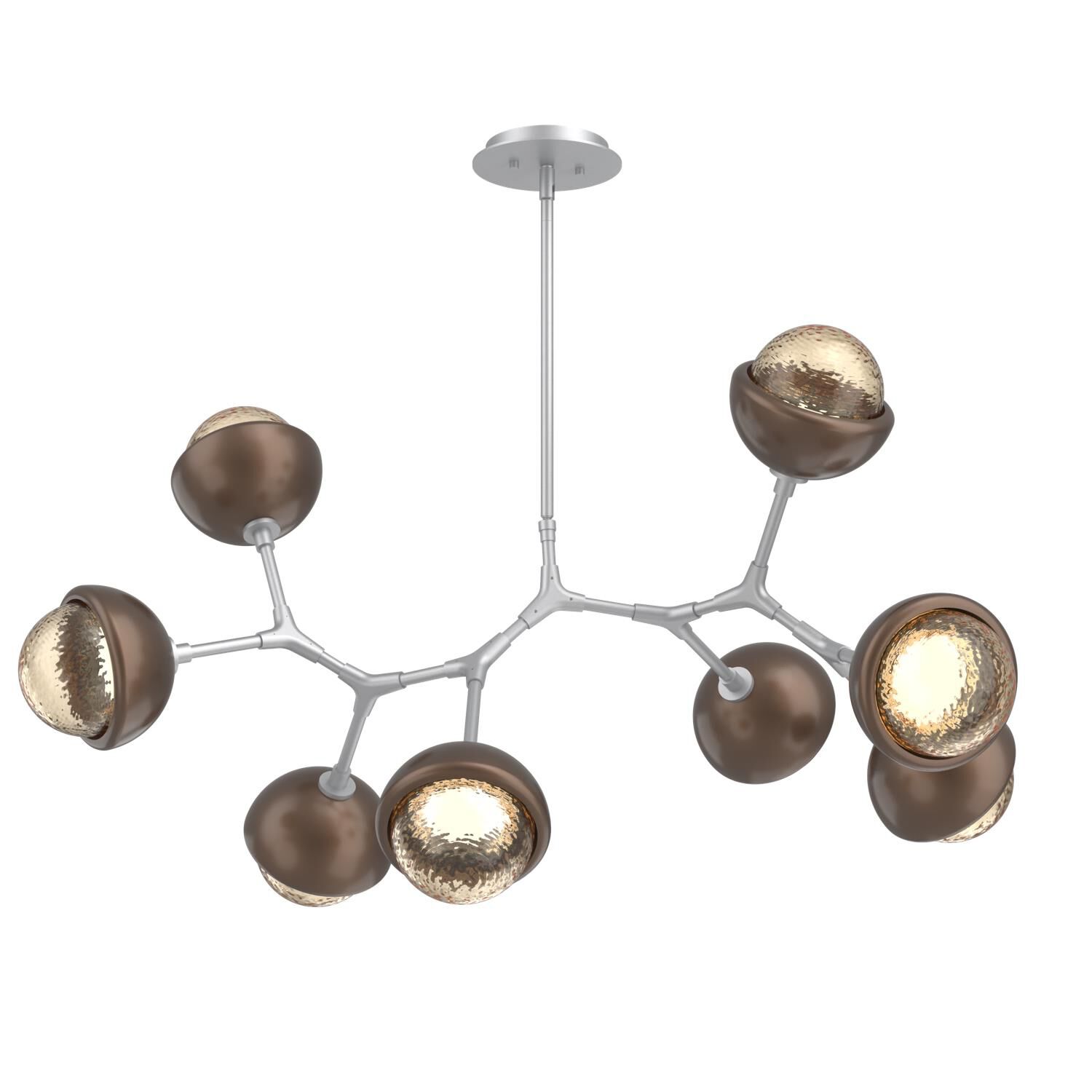 Levi Wilson Cabochon 38 Inch Linear Suspension Light by Hammerton Studio