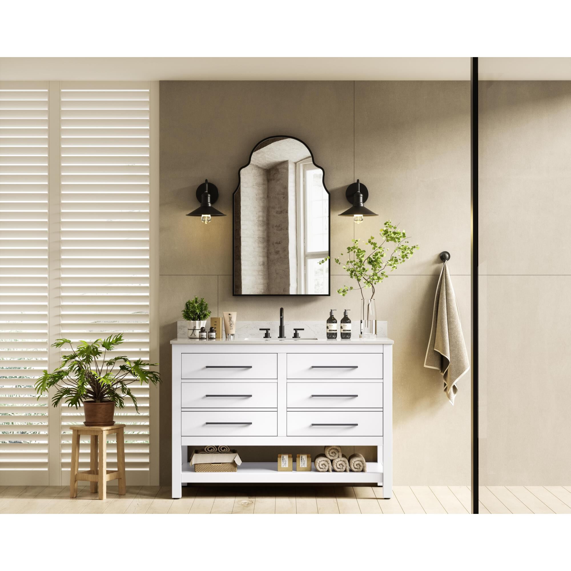 Shown in White finish