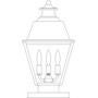 Inverness 18 Inch Tall 3 Light Outdoor Pier Lamp by Arroyo Craftsman