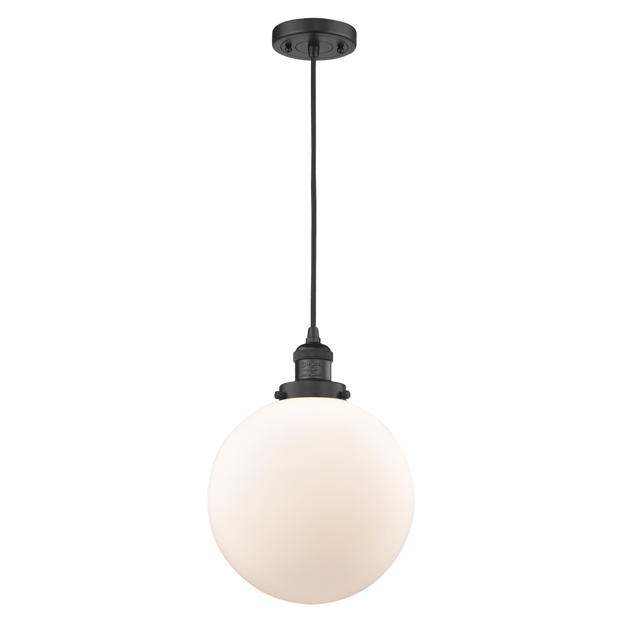 Shown in Matte Black finish and Frosted glass