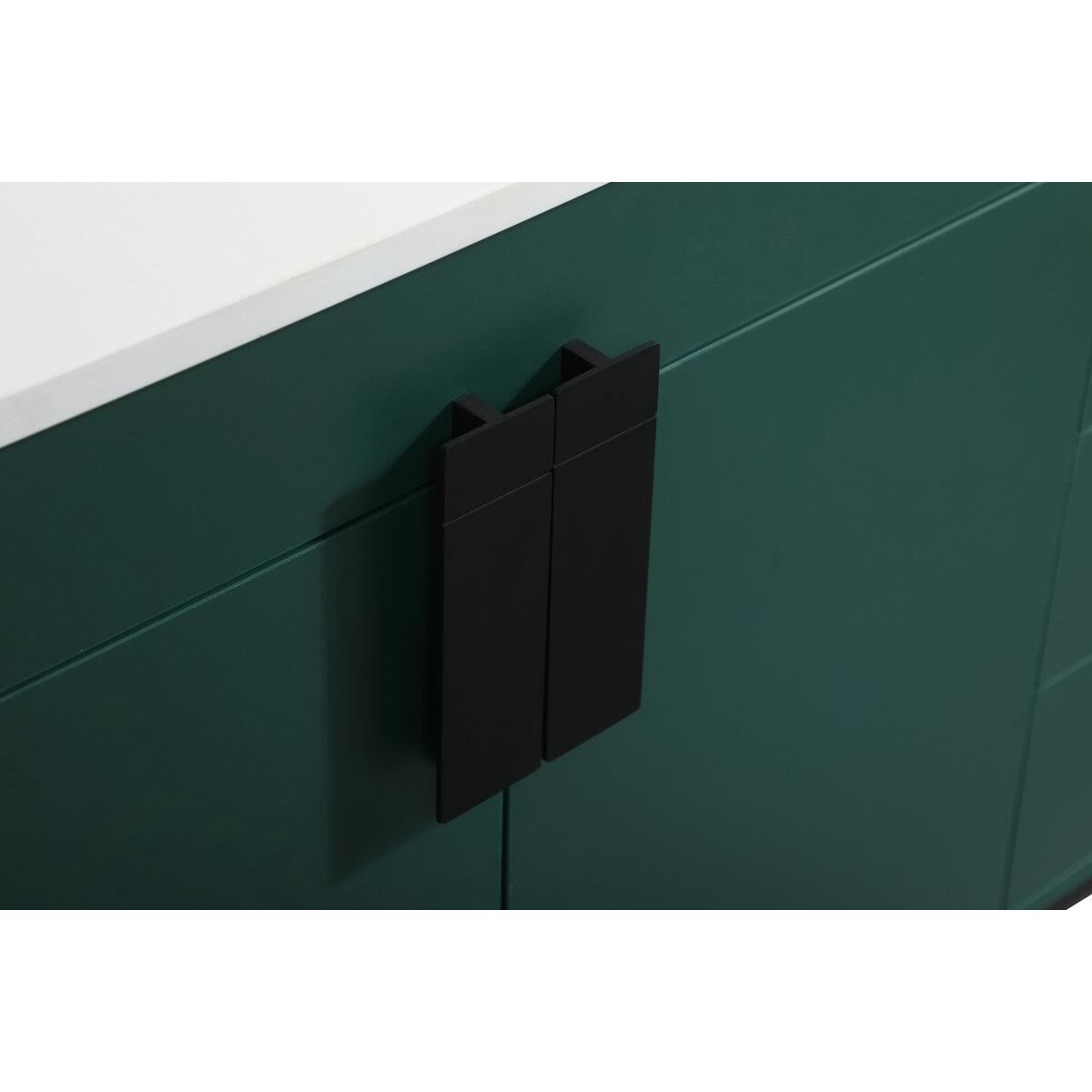 Shown in Green finish and Without Backsplash accent