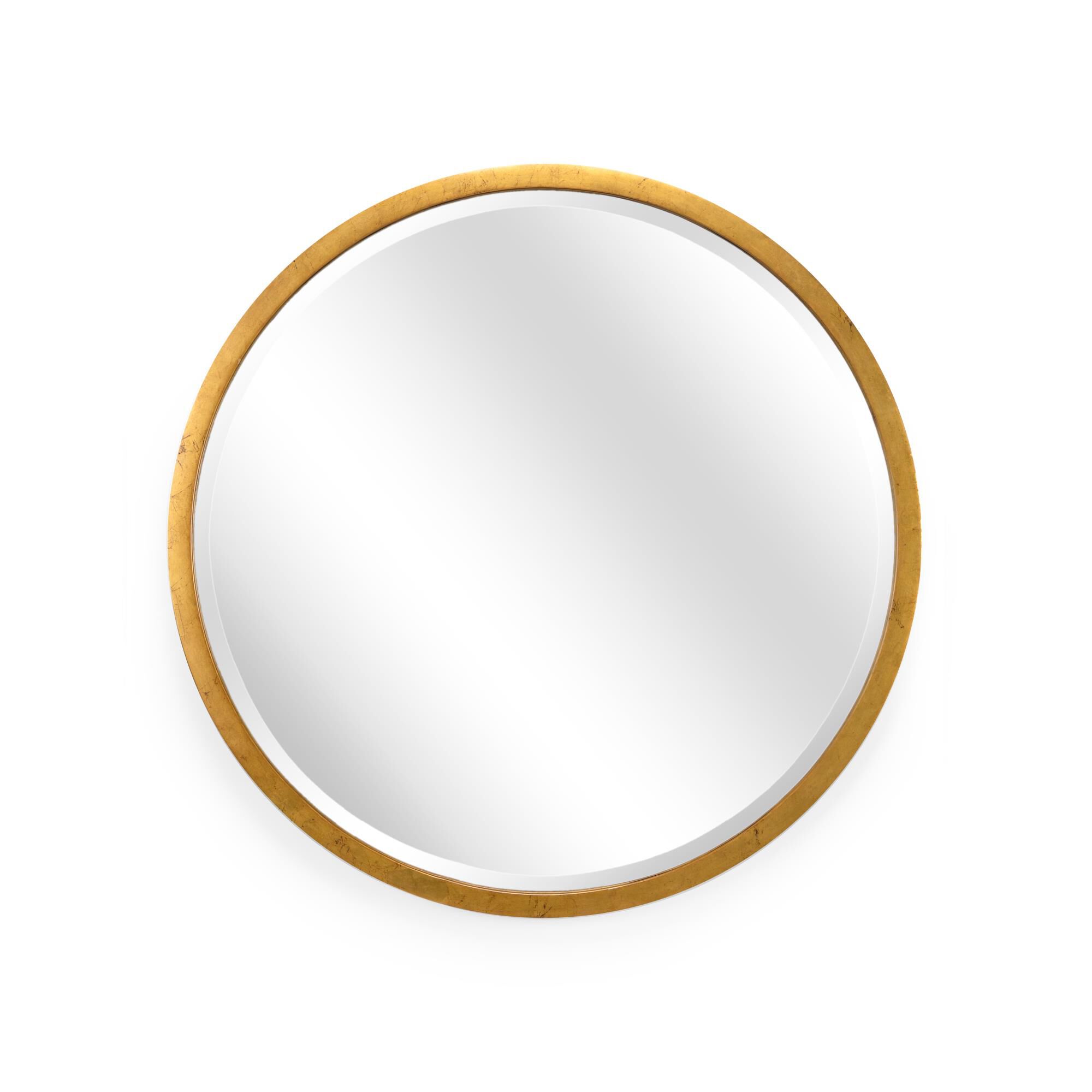 LARGE ROUND MIRROR - GOLD Decorative Mirrors by Chelsea House