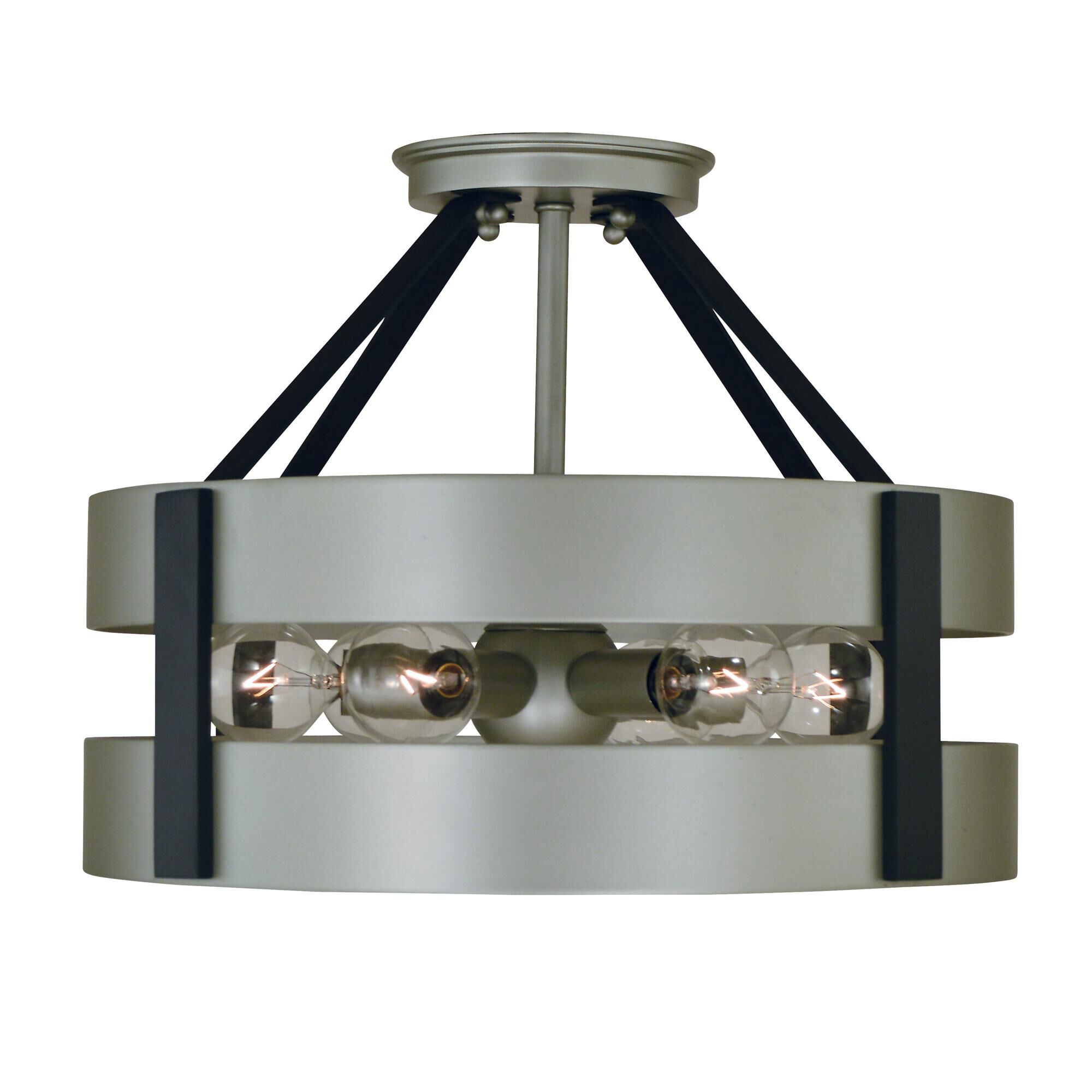 Orion 14 Inch 6 Light Semi Flush Mount by Framburg