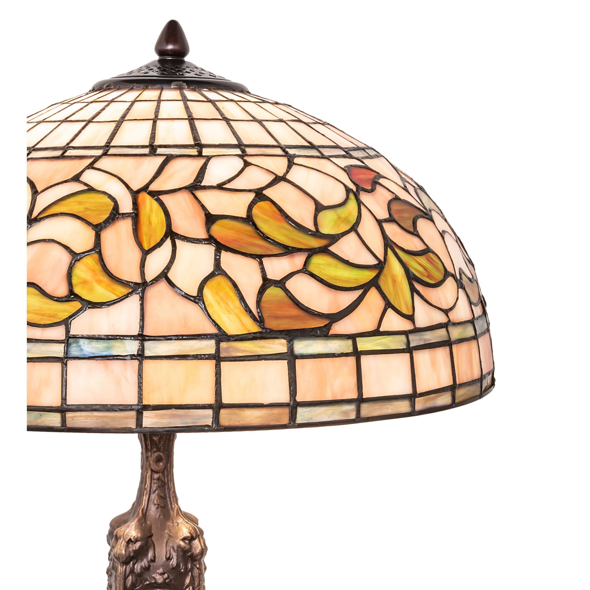 Shown in Antique Brass finish and Chocolate;Beige;White glass