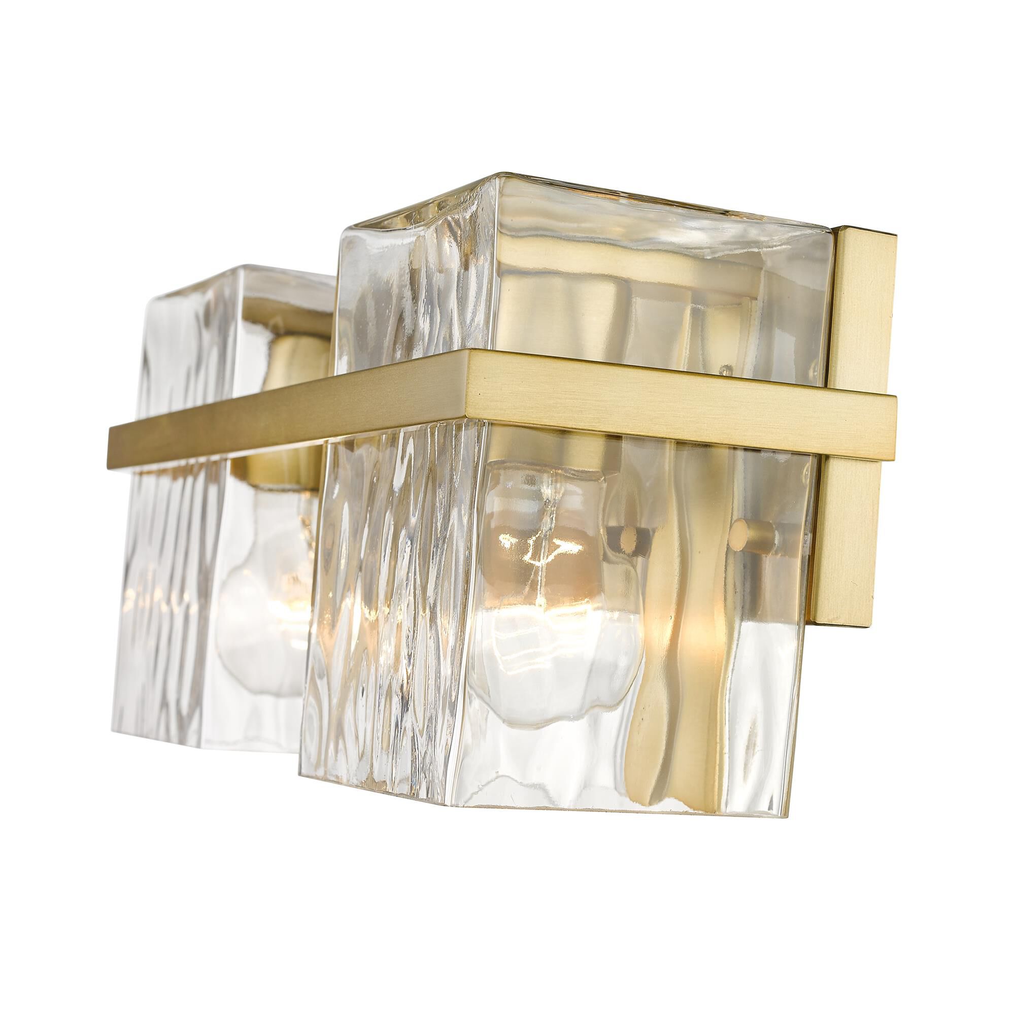 Shown in Modern Gold finish and Glass shade