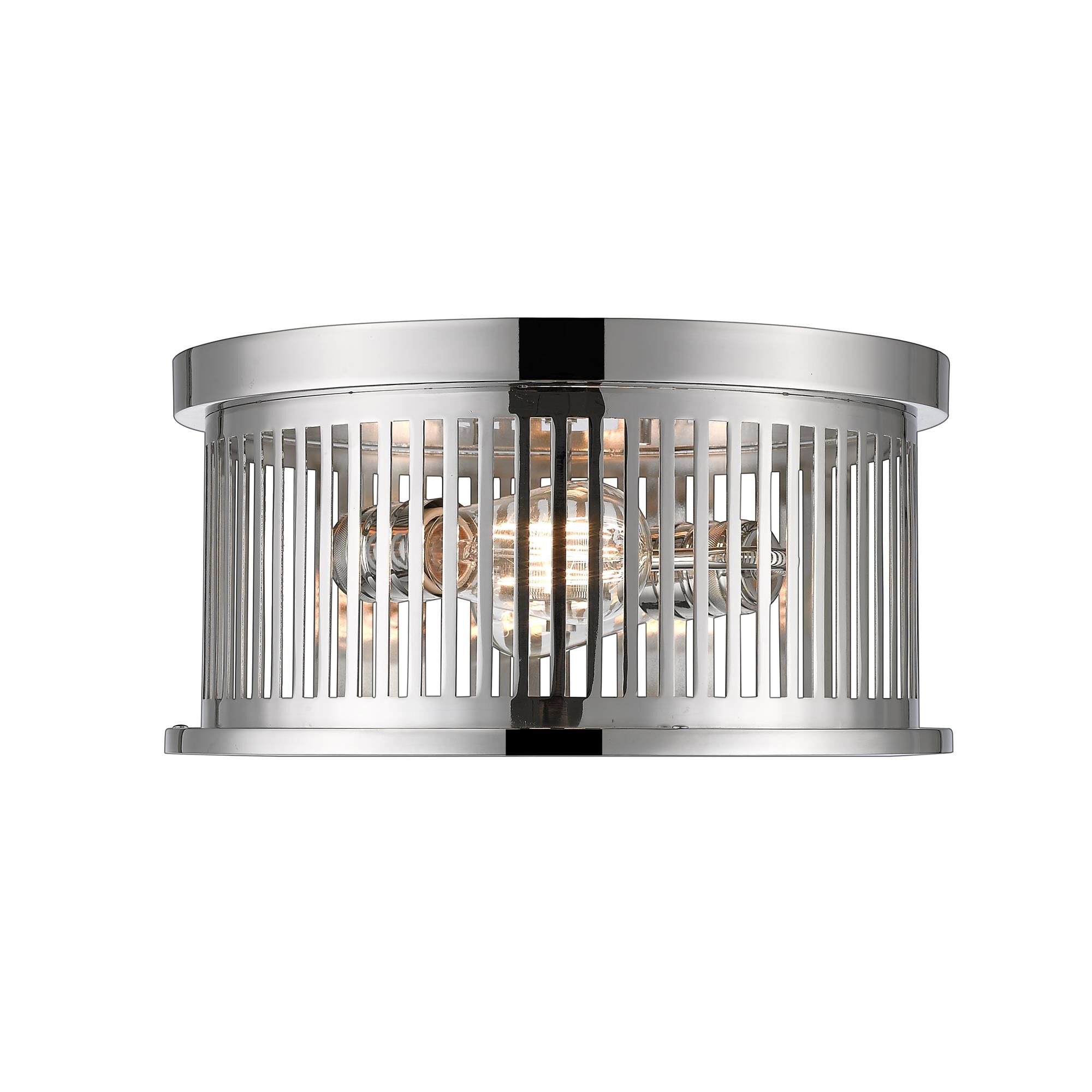 Shown in Polished Nickel finish and Steel glass and Steel shade