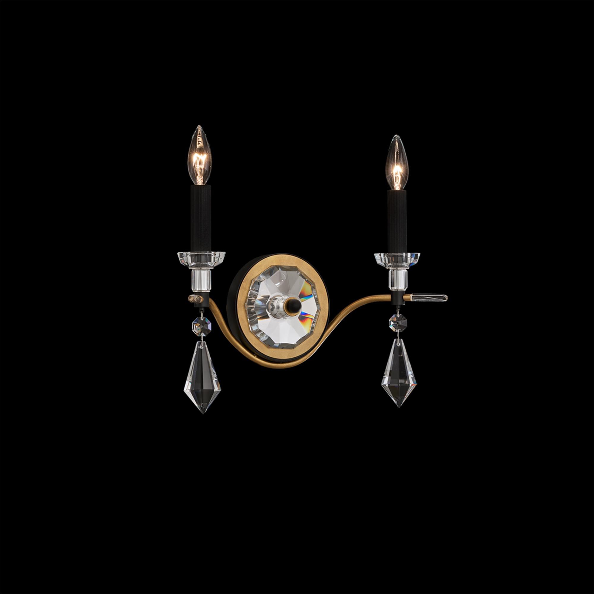 Shown in Soft Gold and Black finish and Clear Radiance Crystal crystal