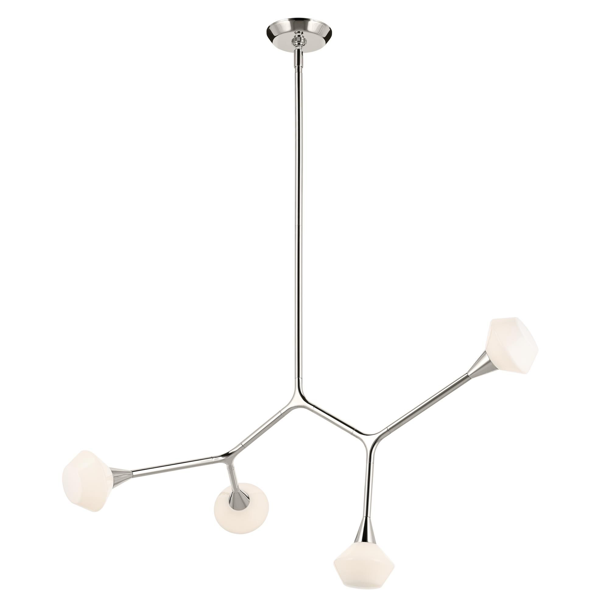 Shown in Polished Nickel finish and Opal glass