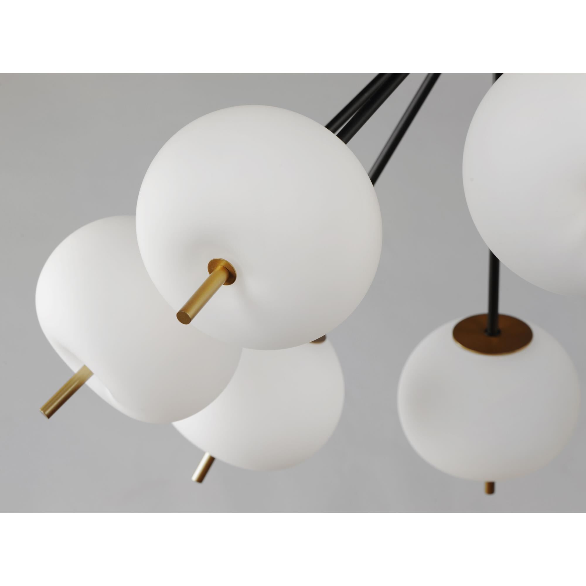 Shown in Black  -  Gold finish and Satin White glass